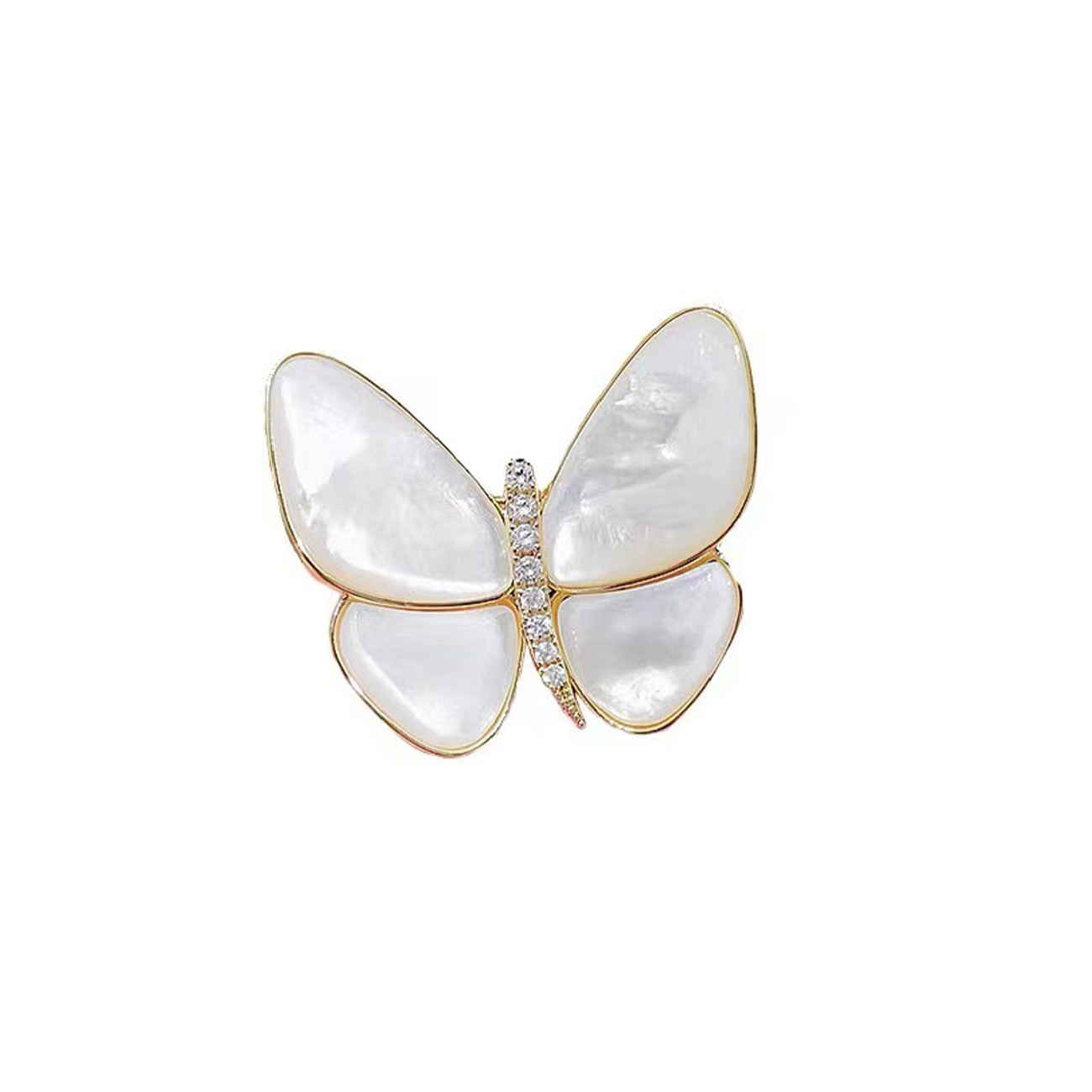 Elegante weiße Schmetterlings-Brosche – Zartes & zeitloses Accessoire