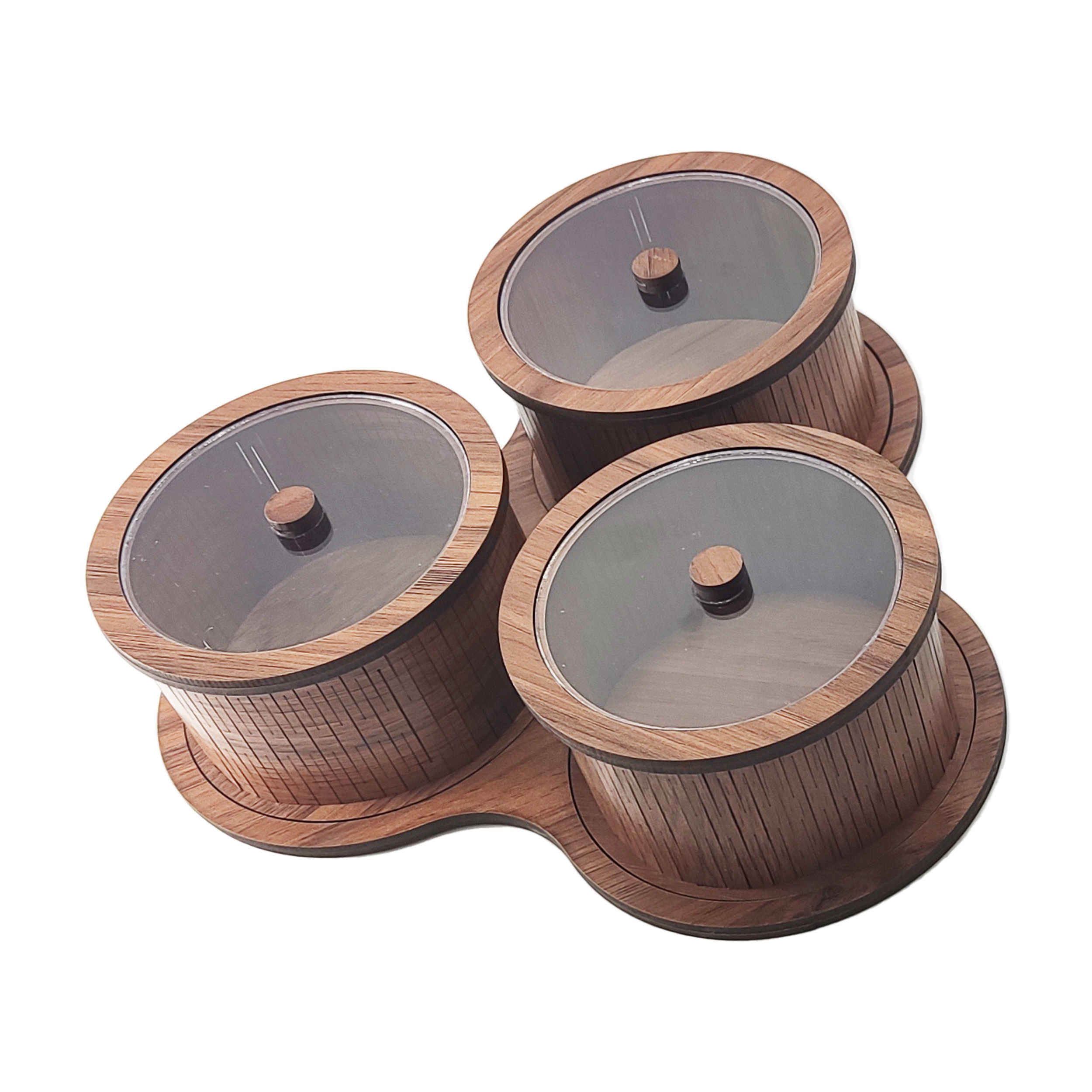 Elegante Holz-Nussbox – Perfekt für Küche & Tischorganisation