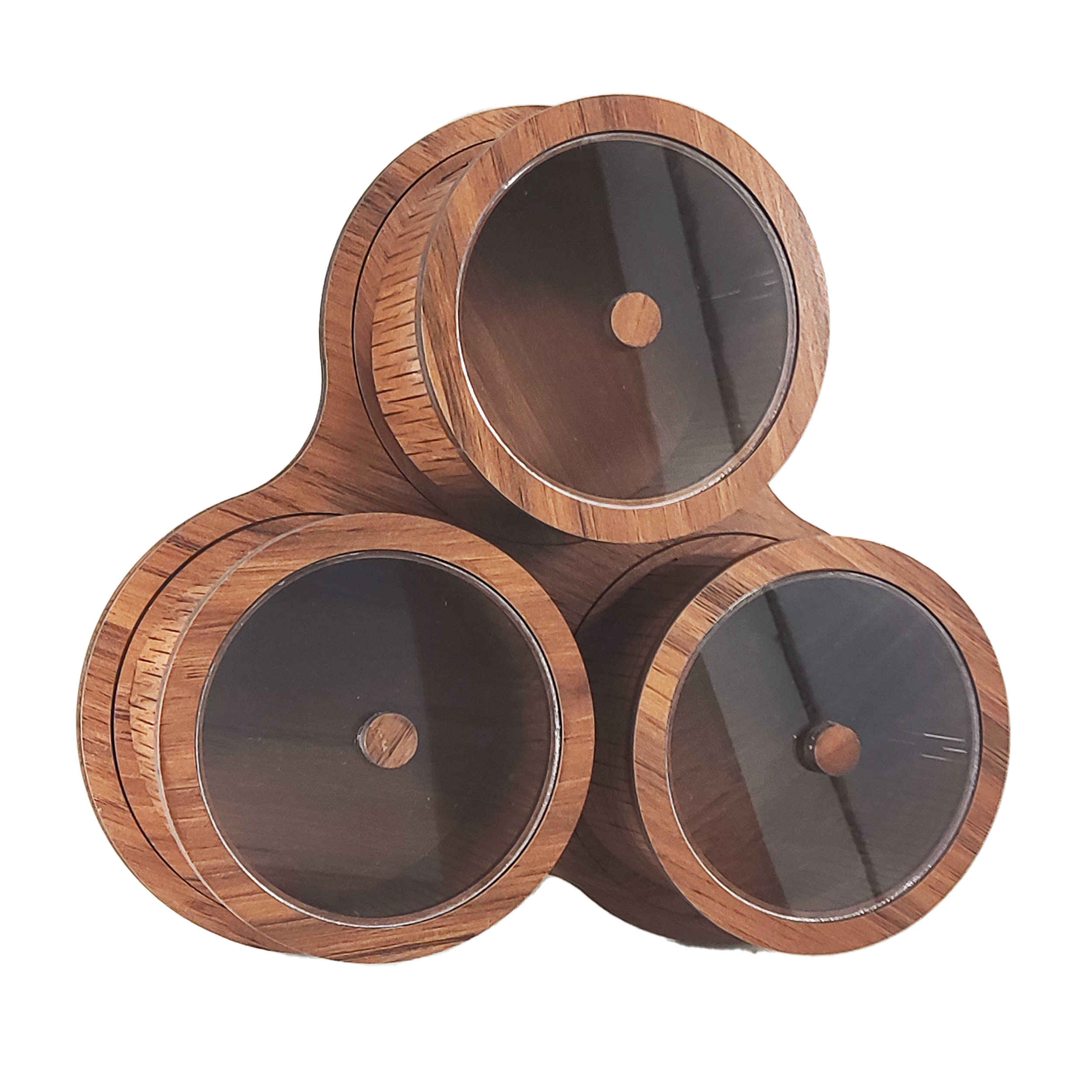 Elegante Holz-Nussbox – Perfekt für Küche & Tischorganisation