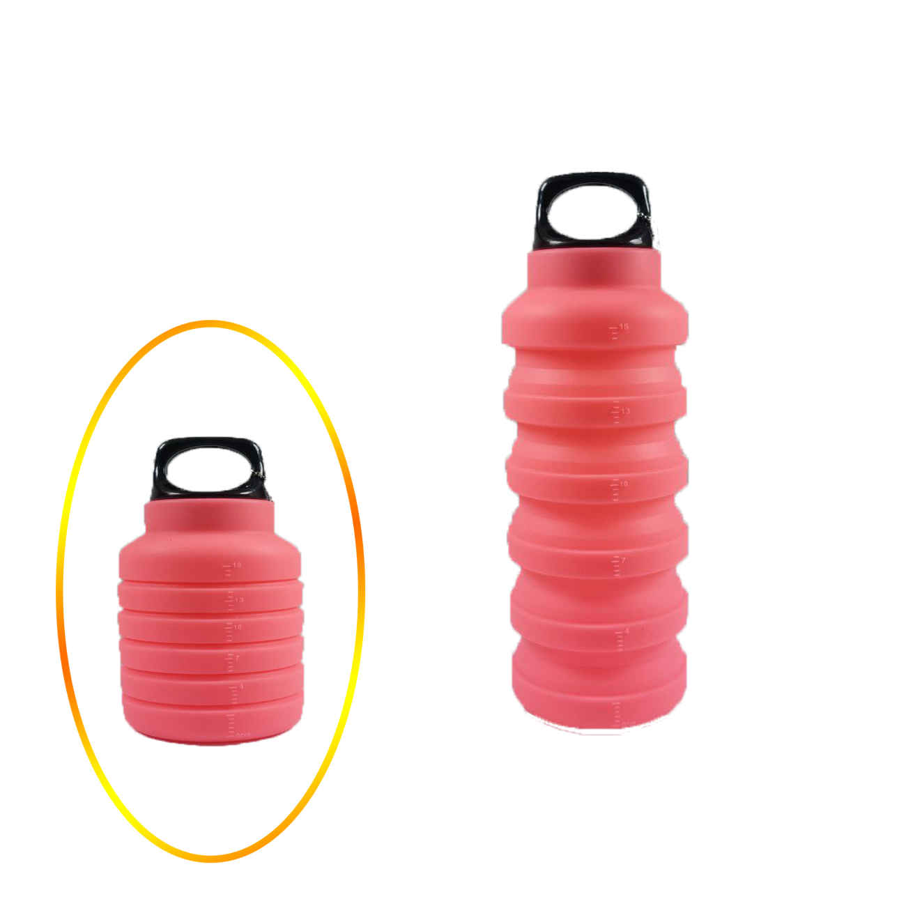 Flexible Silikon-Wasserflasche – Leicht zu tragen, ideal für Wandern, Laufen & Radfahren