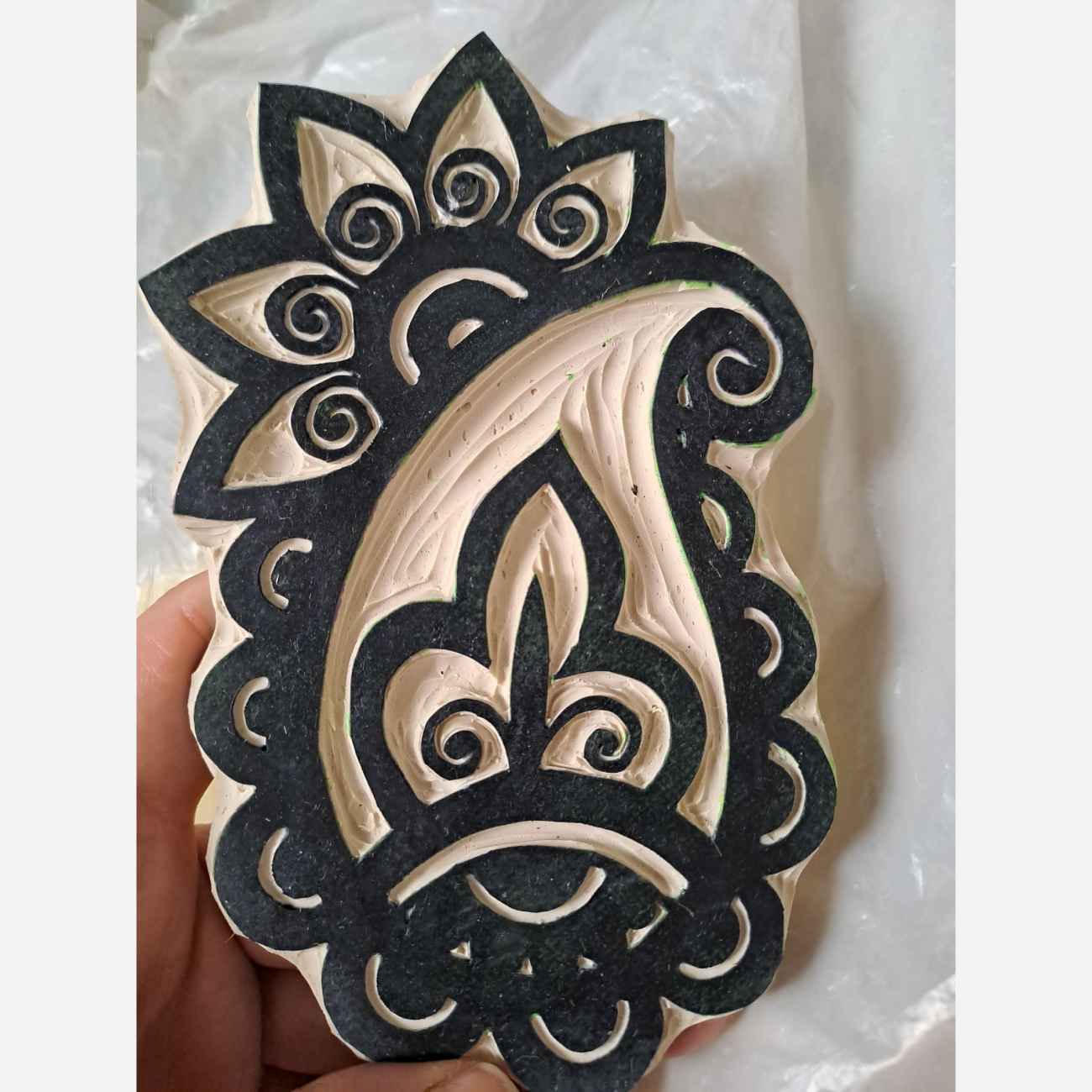 Blumen- & Paisley-Stempel – Handgeschnitztes Linoleum für Karten & Stoff