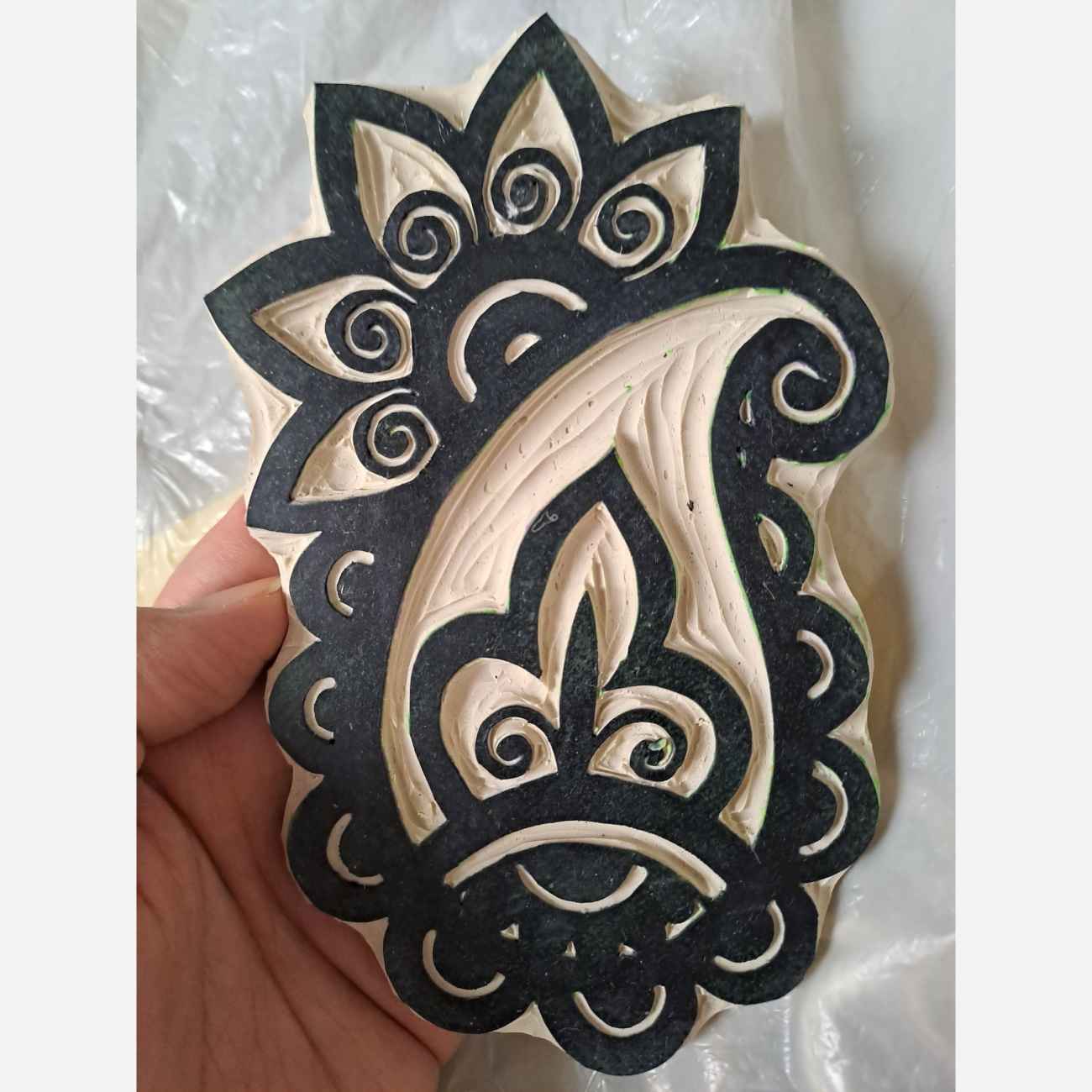 Blumen- & Paisley-Stempel – Handgeschnitztes Linoleum für Karten & Stoff