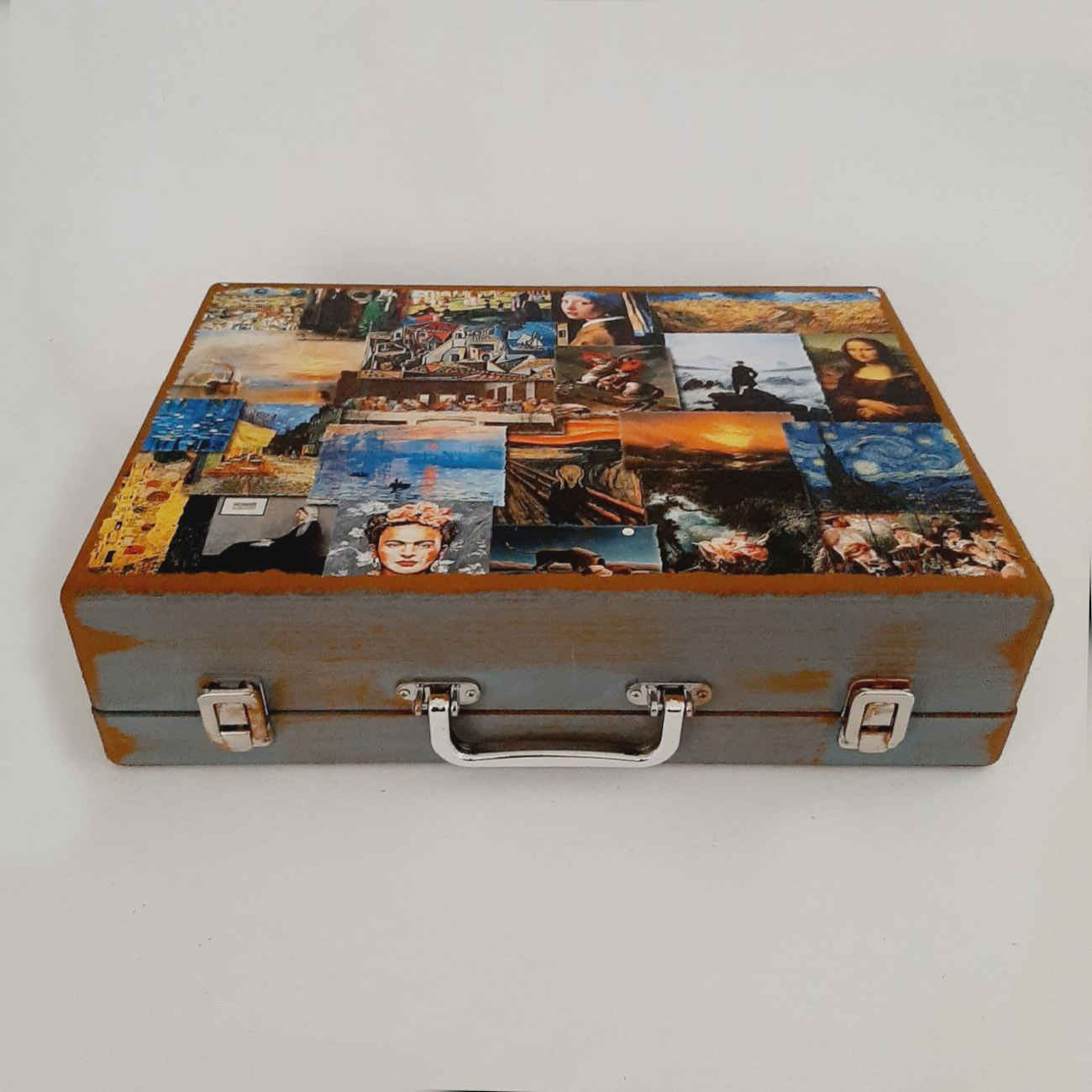 Frida-Kahlo-Holzstiftebox – Einzigartige, kunstinspirierte Schreibwaren