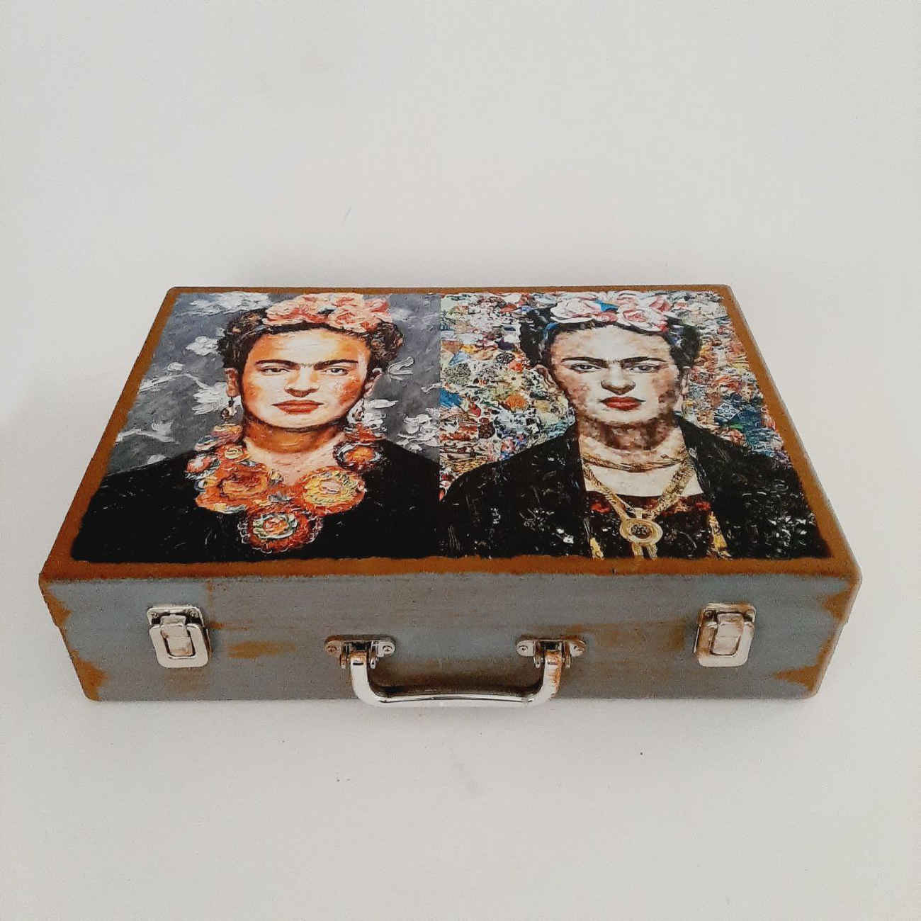 Frida-Kahlo-Holzstiftebox – Einzigartige, kunstinspirierte Schreibwaren