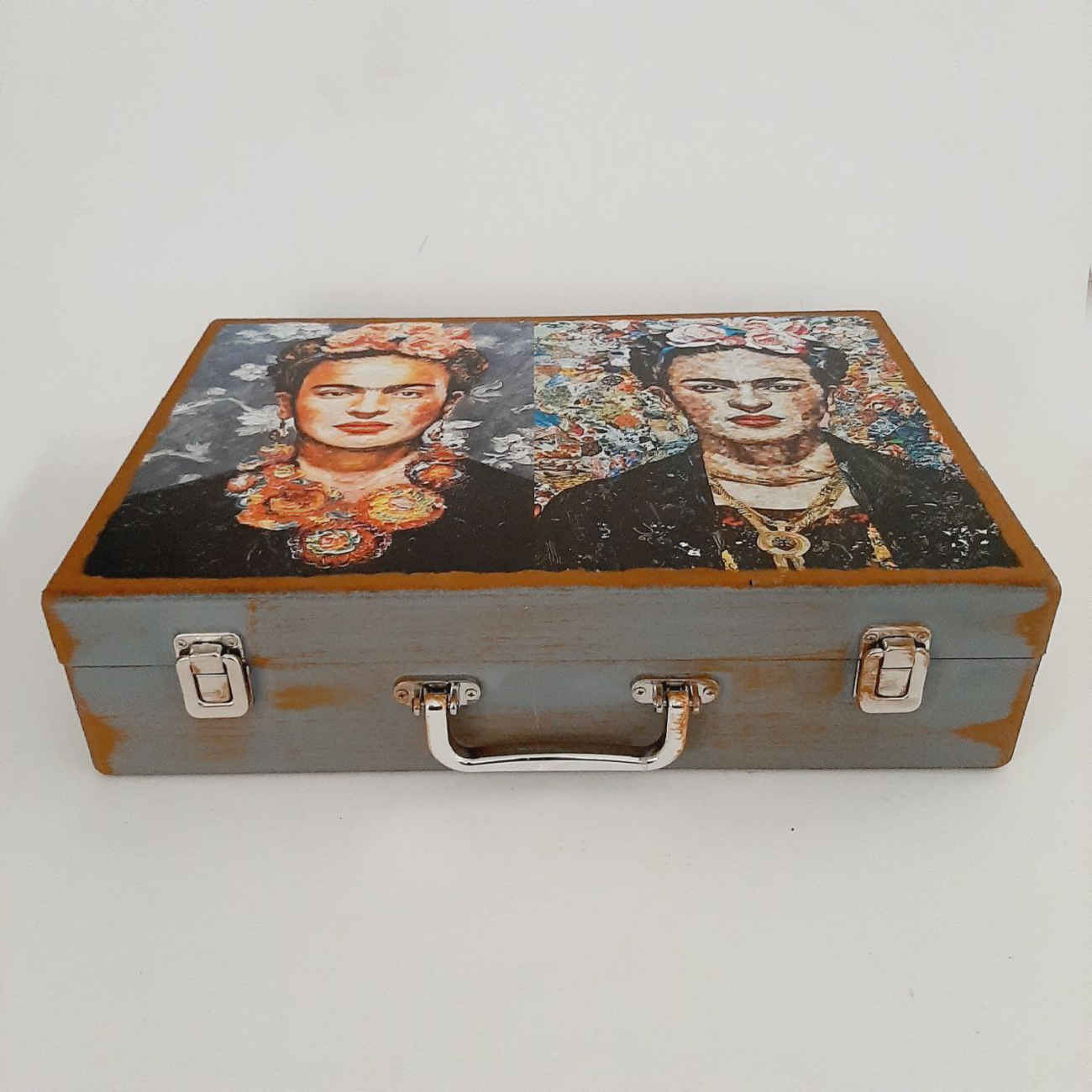 Frida-Kahlo-Holzstiftebox – Einzigartige, kunstinspirierte Schreibwaren