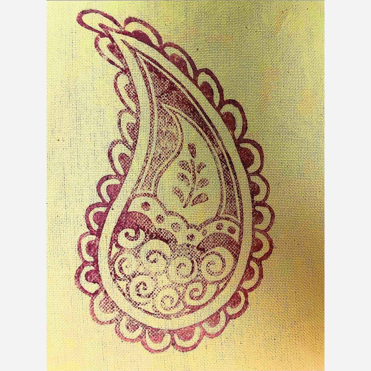 Handgemachter Stempel – Traditionelles Boteh Jegheh Design, geeignet für Papier & Stoffdruck