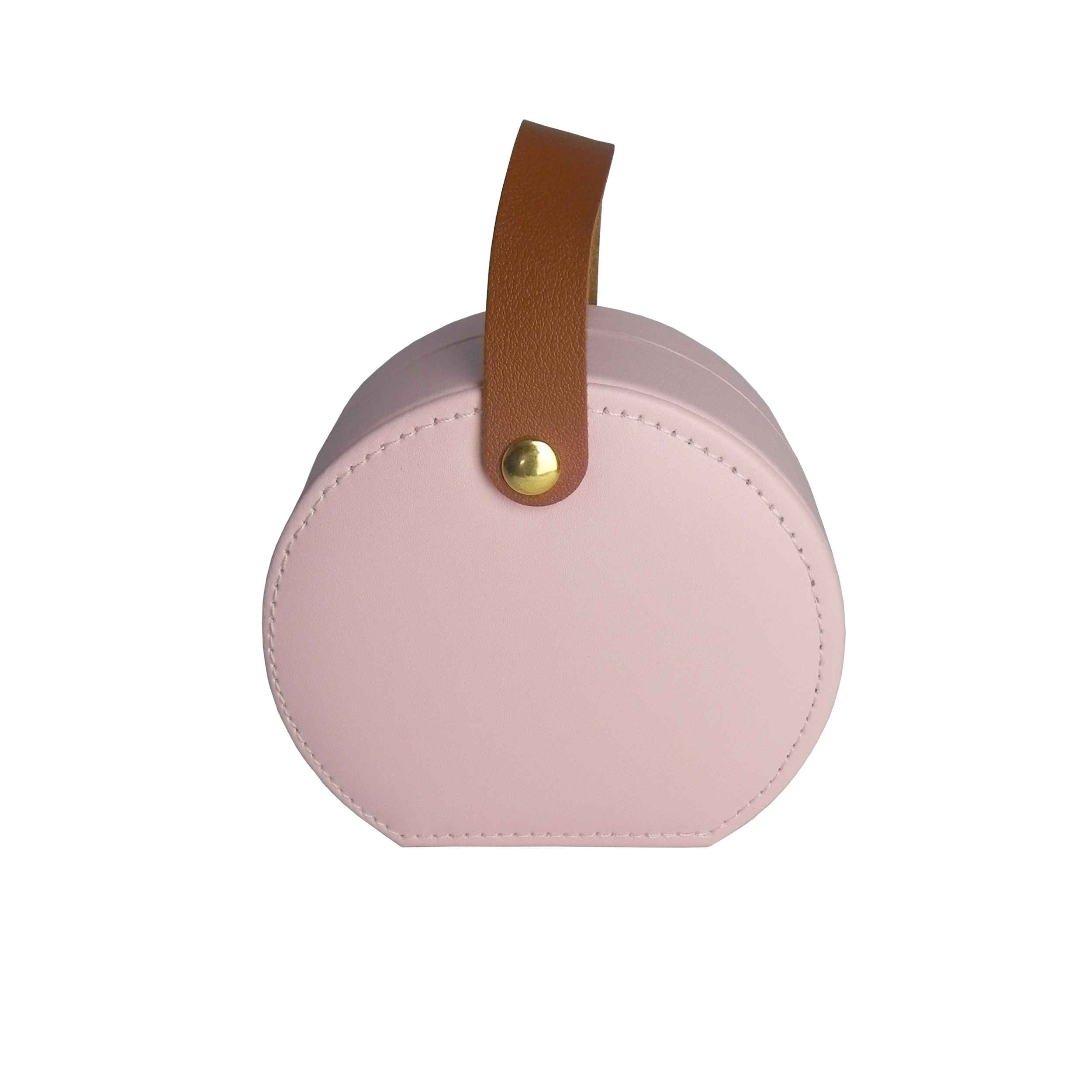 Luxus-Schmuckbox aus Kunstleder mit Fächern für sichere Aufbewahrung in Pink