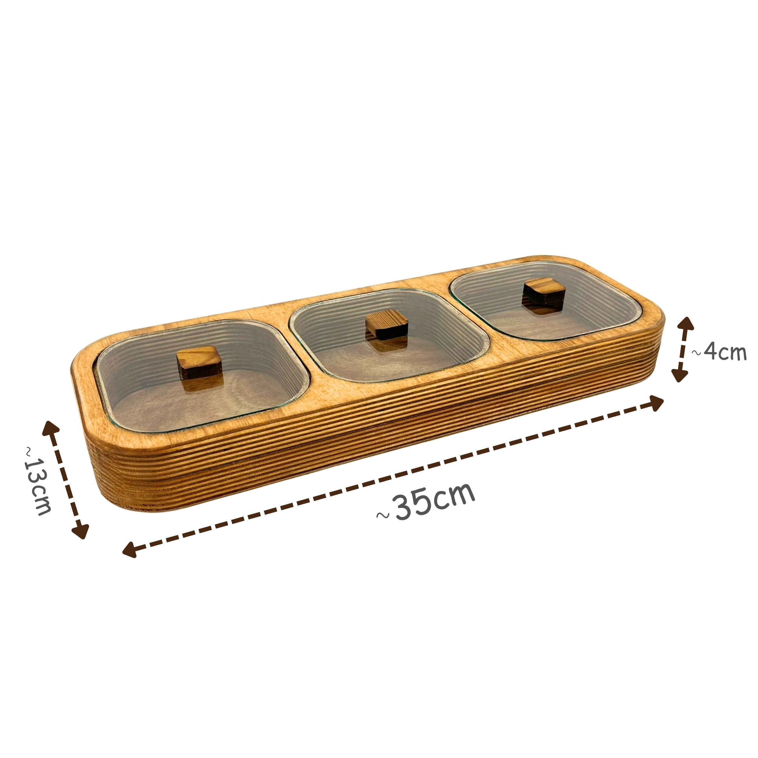 Luxus-Holzbox-Organizer im rustikalen Stil – Geeignet für Trockenfrüchte & Nüsse