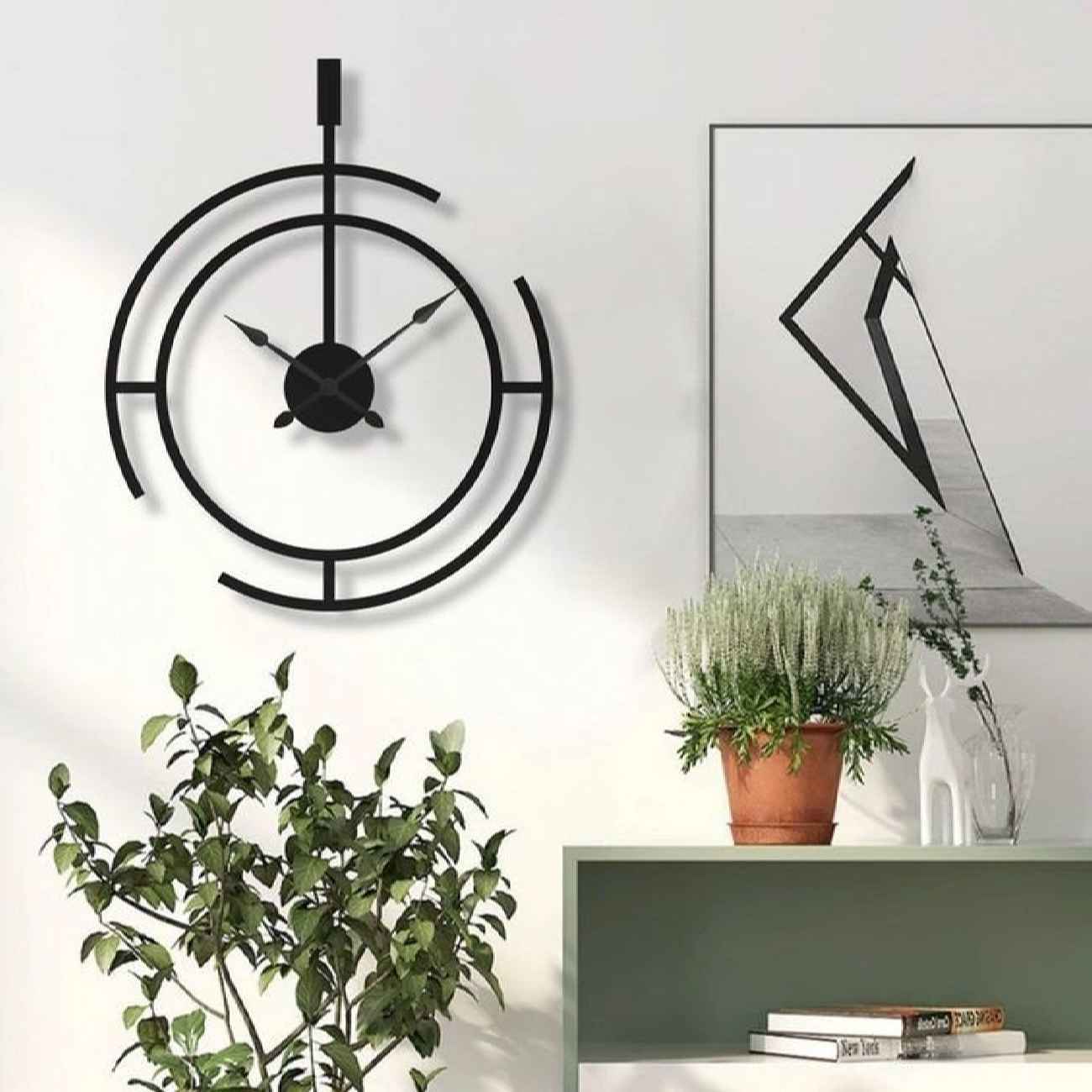 Moderne Minimalistische Wanduhr – Elegantes Metall-Design für Zeitgemäße Wohnungen