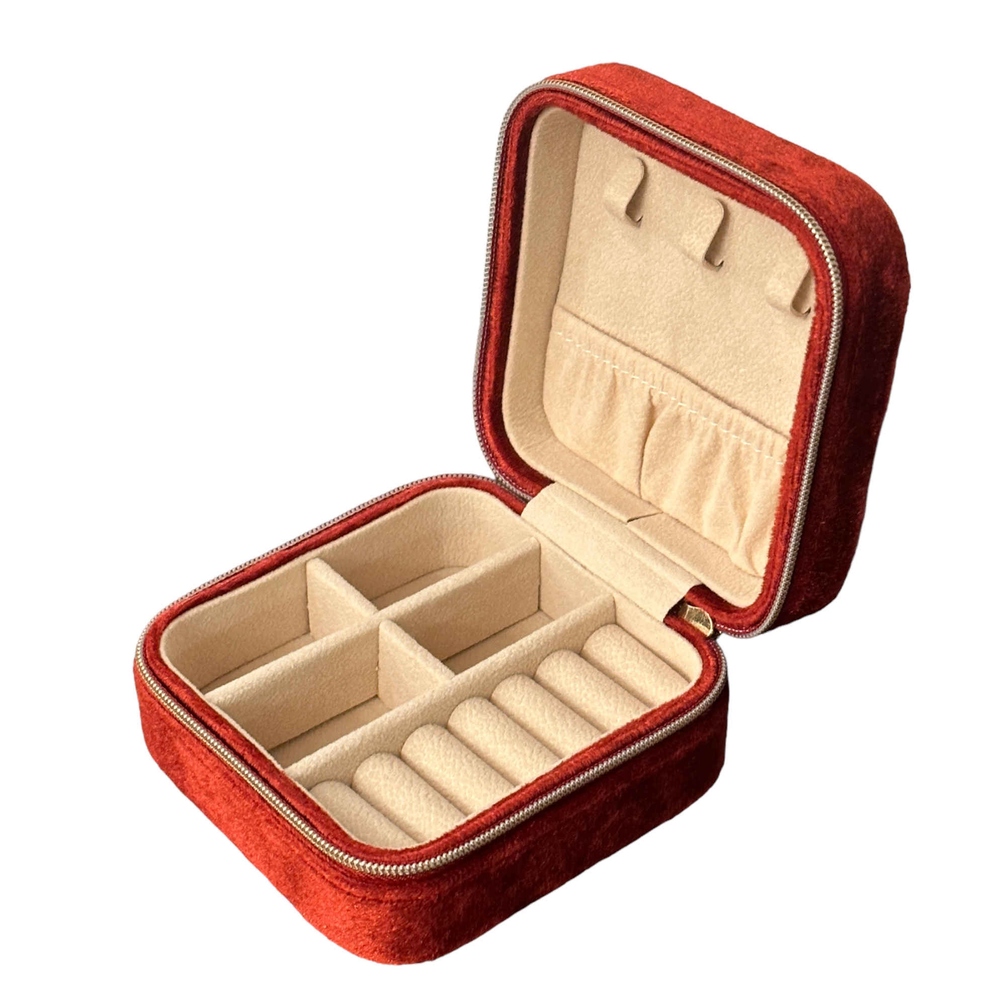 Tragbare Samt-Schmuckbox – Ideal für Reisen, Hochzeit & Geschenke