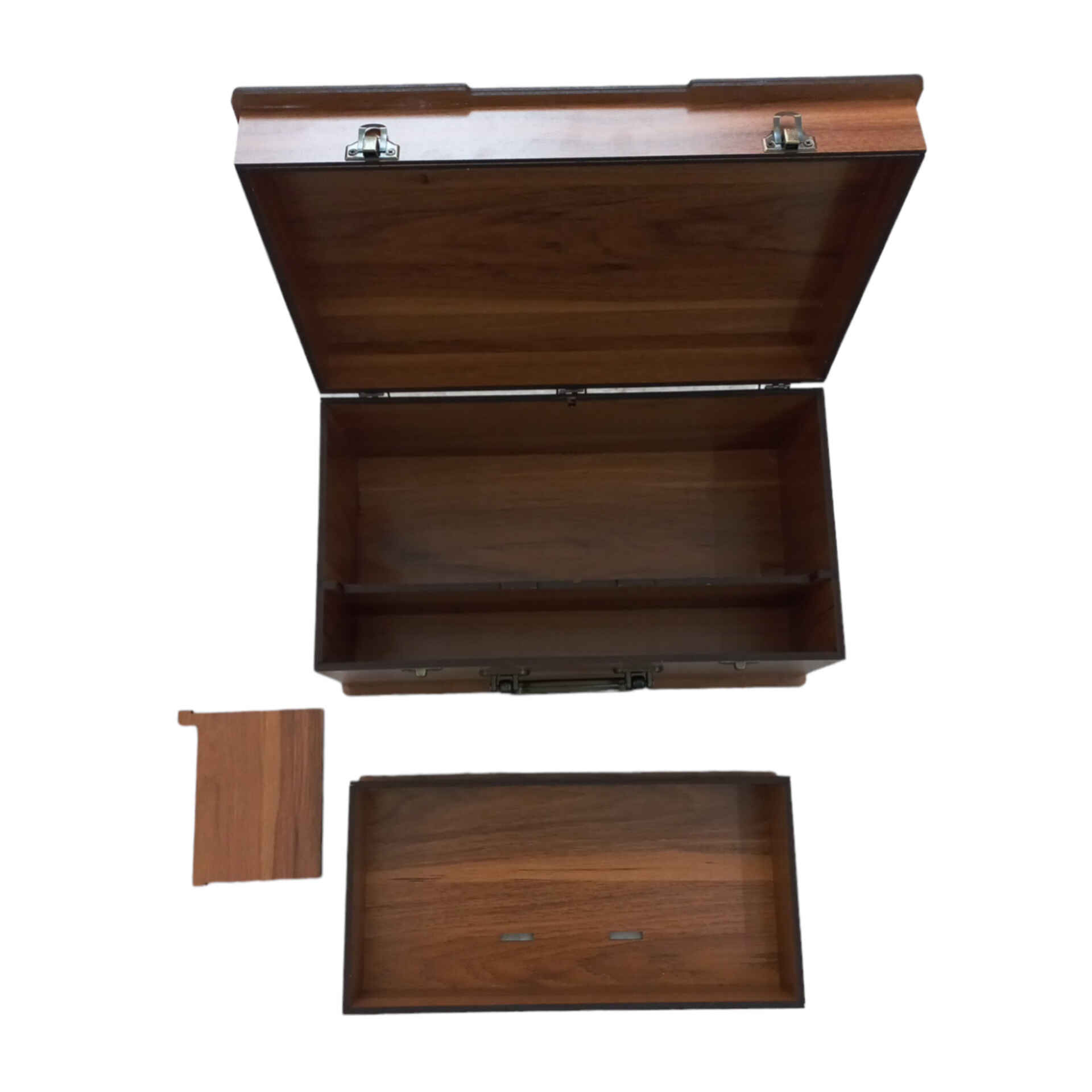 Rustikale Holz-Stiftebox für Künstler, Studenten & Büro