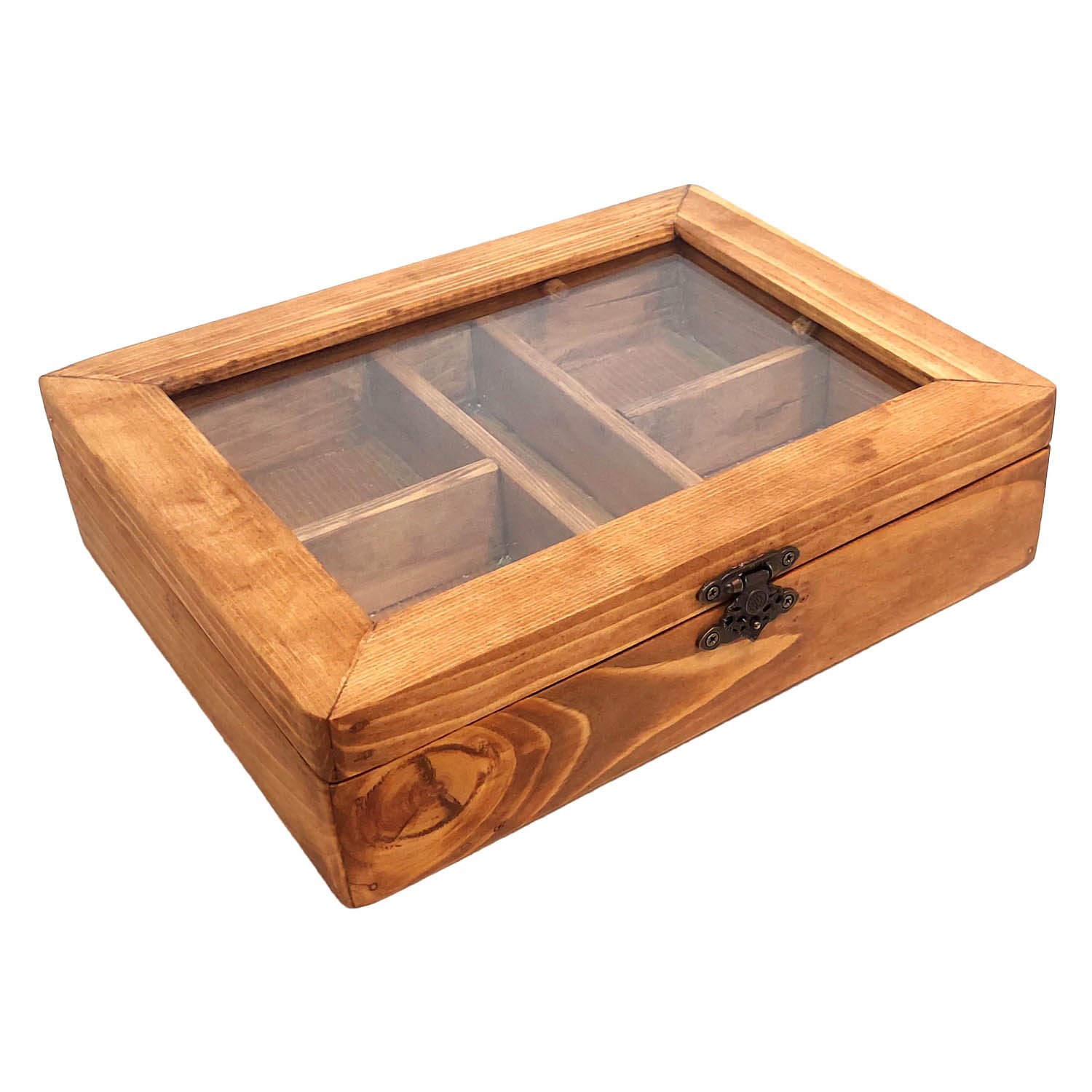 Rustikale Mehrfachfach-Holz-Snackbox – Perfekt für Nüsse, Trockenfrüchte & Samen