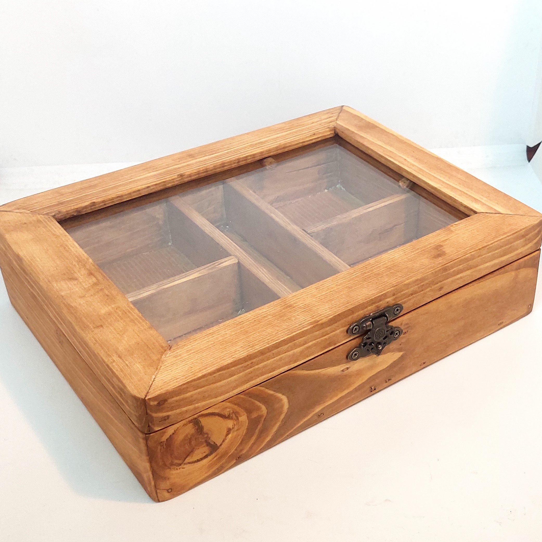 Rustikale Mehrfachfach-Holz-Snackbox – Perfekt für Nüsse, Trockenfrüchte & Samen