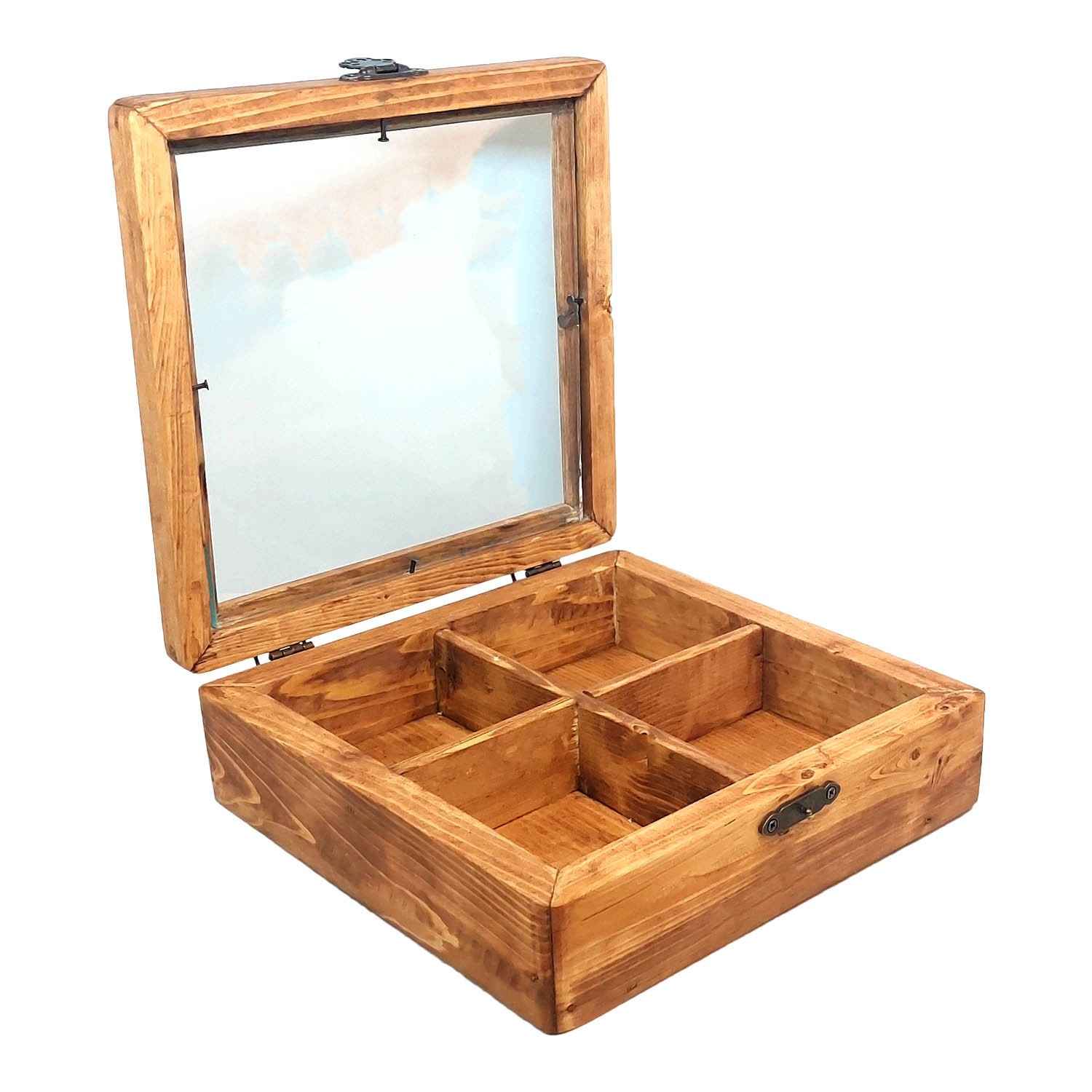 Rustikale Holz-Nussbox – Hält Nüsse frisch & organisiert
