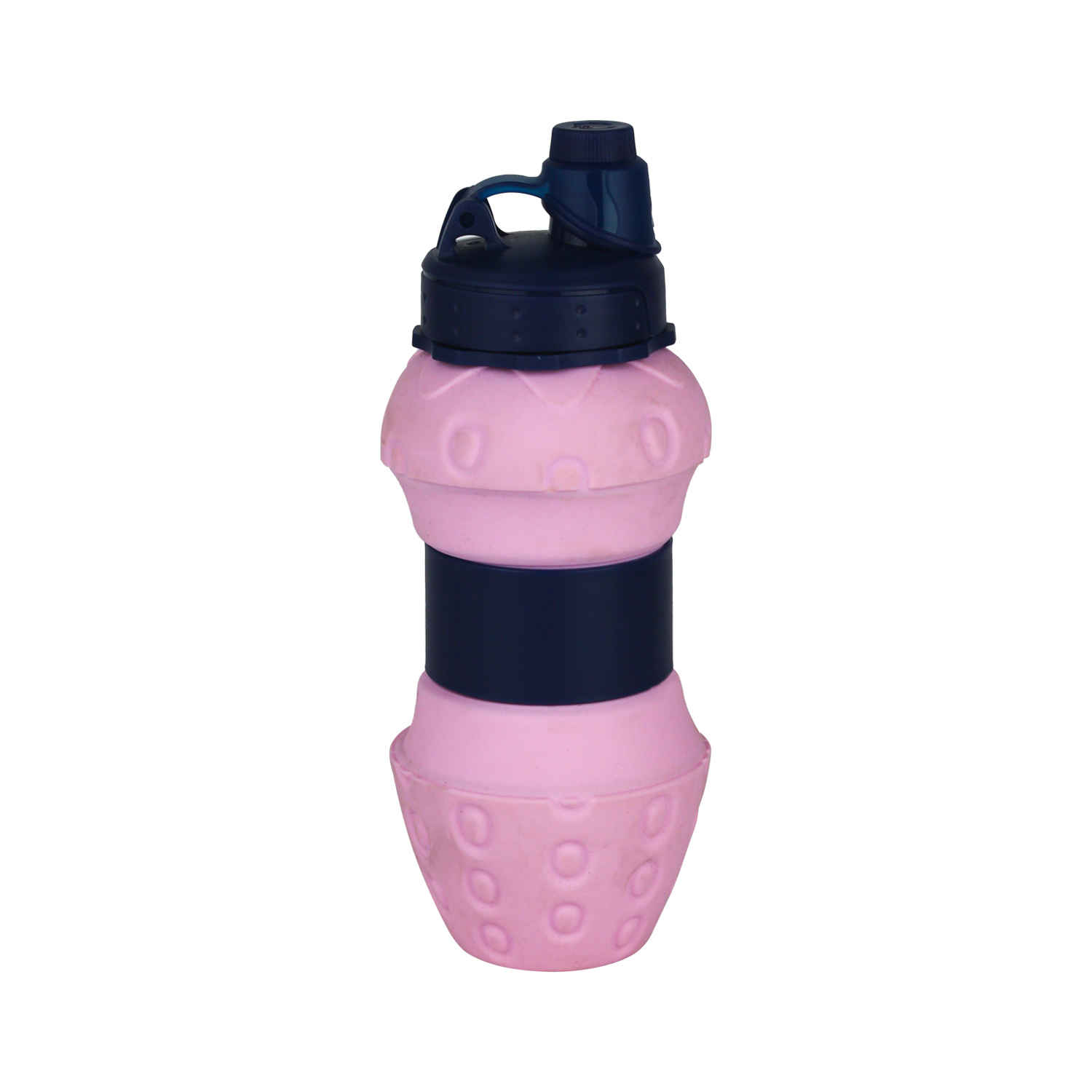 Silikon-Wasserflasche – Flexibel, sicher für Kinder, Schule & Camping, Erdbeer-Design