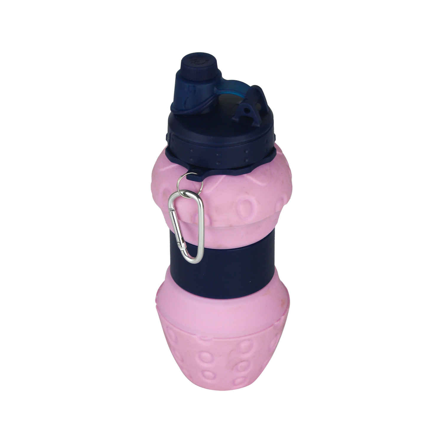Silikon-Wasserflasche – Flexibel, sicher für Kinder, Schule & Camping, Erdbeer-Design