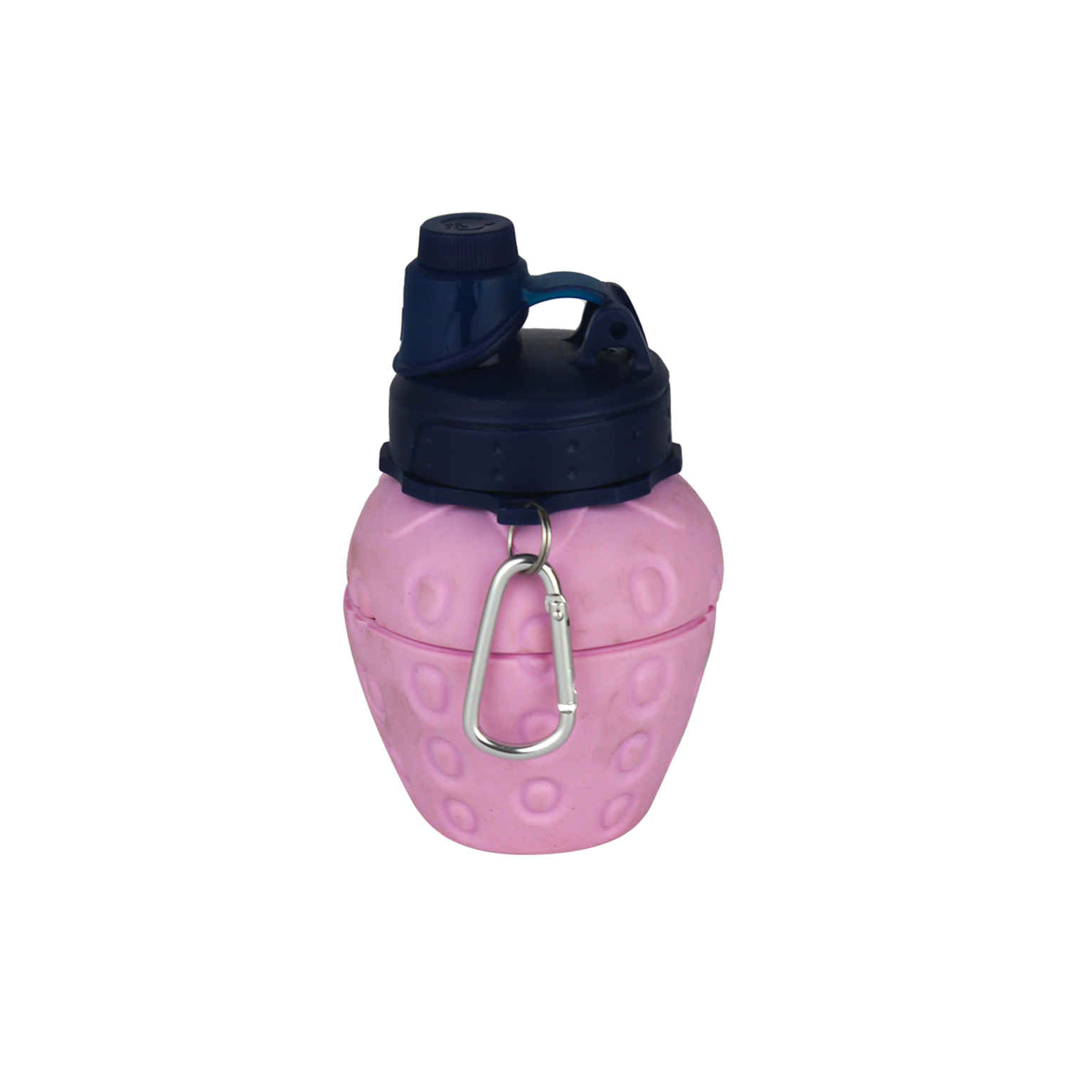 Silikon-Wasserflasche – Flexibel, sicher für Kinder, Schule & Camping, Erdbeer-Design