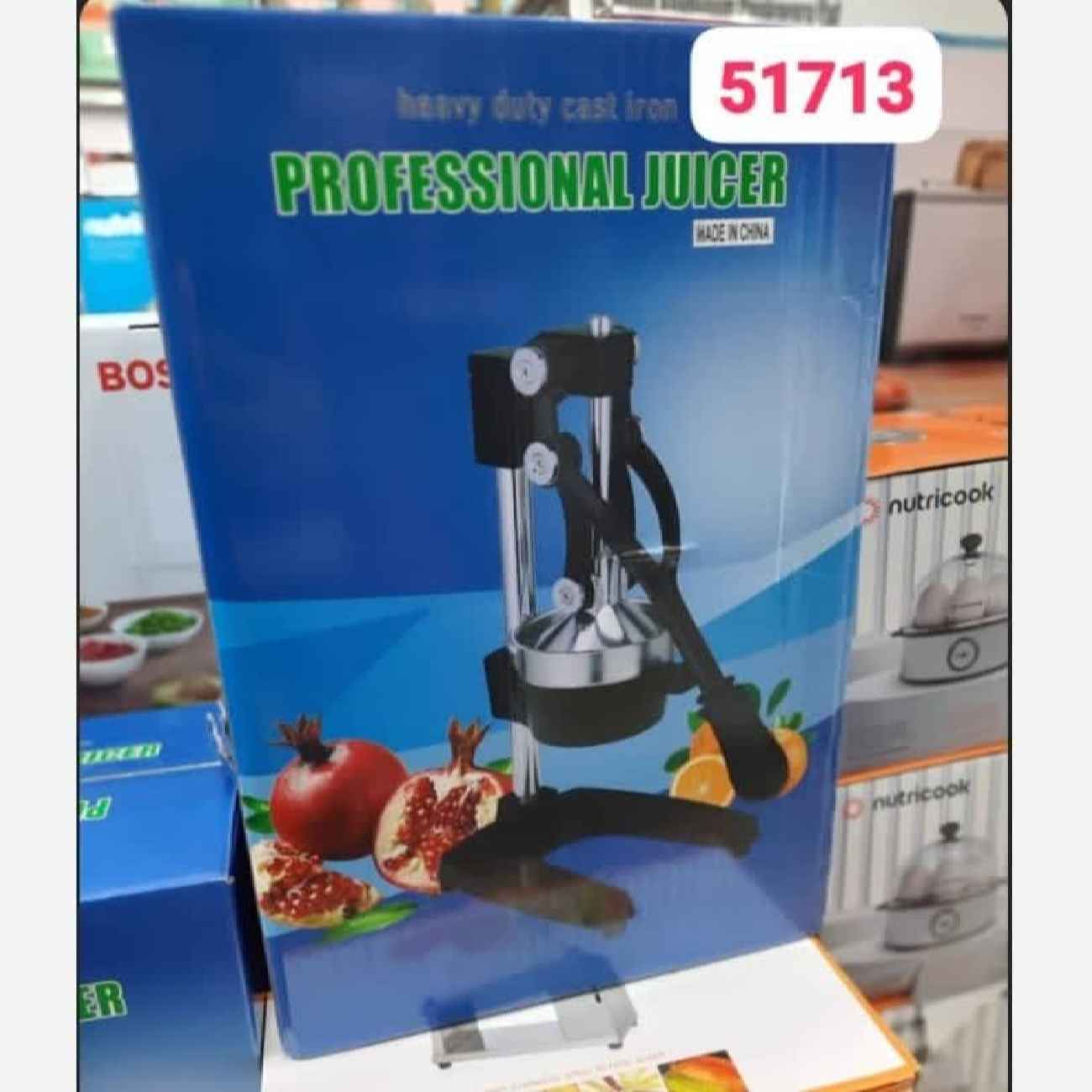Silberne Manuelle Zitruspresse – Robuste Handpresse für Zitronen und andere Früchte