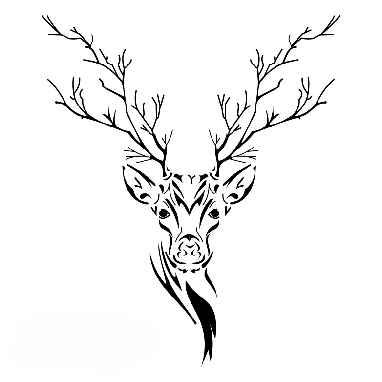 Schablone für beeindruckende Wandkunst mit Hirsch-Design – Ideal für Anfänger