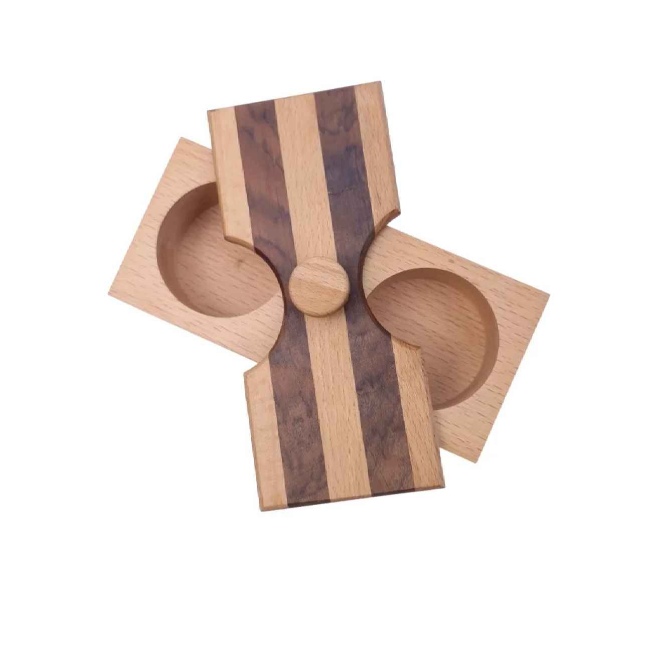 Holzbox für Tee & Snacks mit Drehdeckel – Dekorativ & praktisch