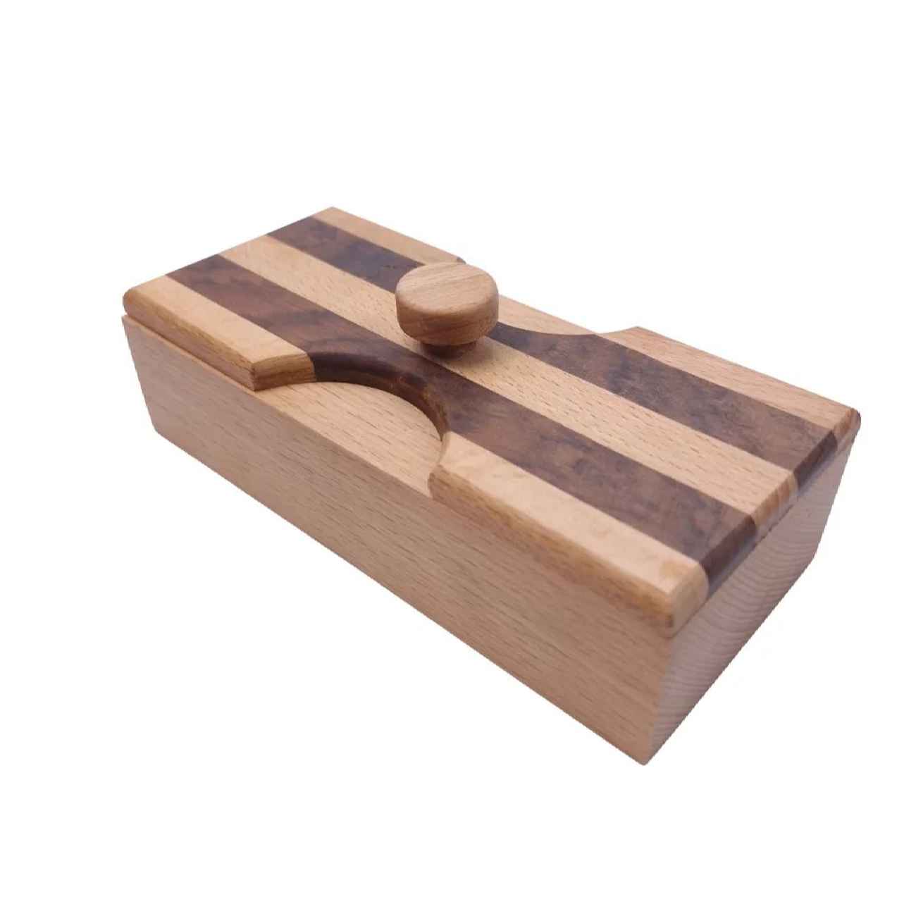 Holzbox für Tee & Snacks mit Drehdeckel – Dekorativ & praktisch