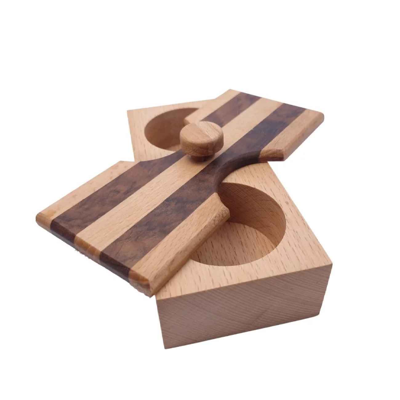 Holzbox für Tee & Snacks mit Drehdeckel – Dekorativ & praktisch
