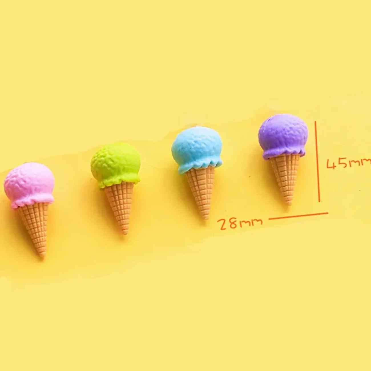 Lecker aussehender Radiergummi in Eisform – Nicht zum Essen, sondern zum Radieren