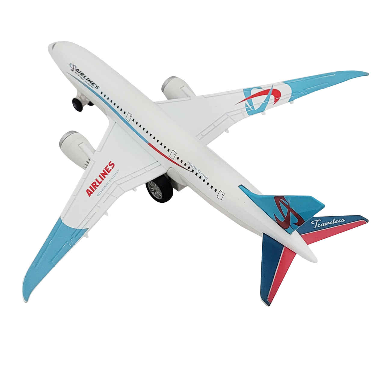 Passagierflugzeug-Modell – präzise Metallverarbeitung mit funktionierenden Lichtern und Sound