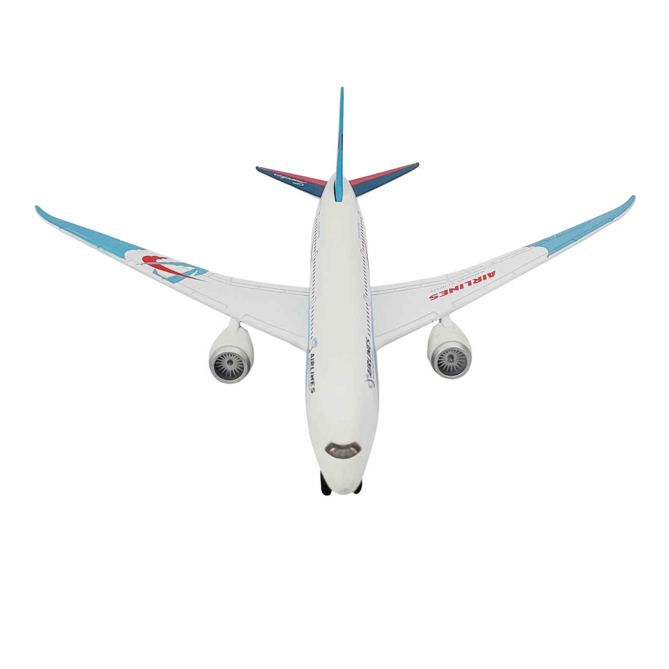 Passagierflugzeug-Modell – präzise Metallverarbeitung mit funktionierenden Lichtern und Sound