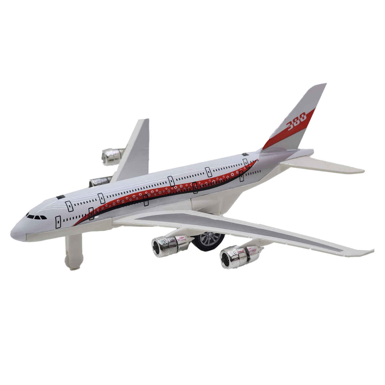 Flugzeug 380 mit Fernsteuerung – robuste Metall- und Kunststoffkonstruktion, sanfte Bewegungen, betrieben mit AA-Batterien