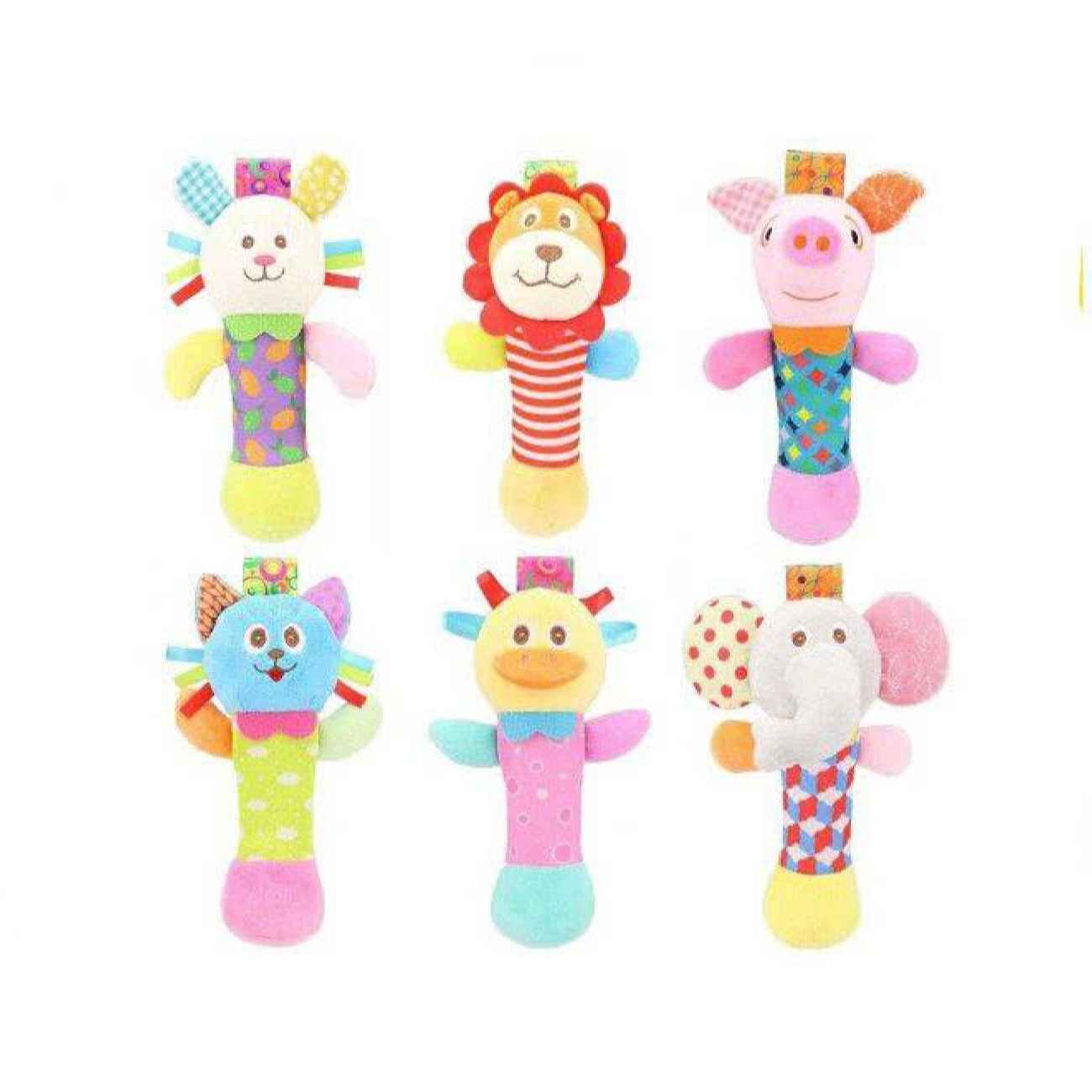 „Baby-Rassel mit Tiermotiv und Pfeife – bunt und unterhaltsam“