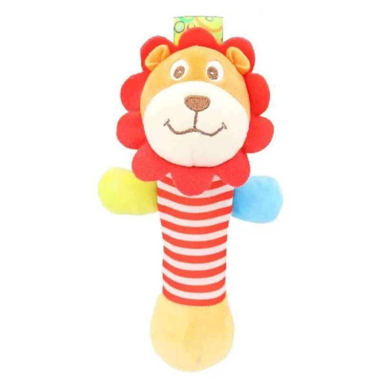 „Baby-Rassel mit Tiermotiv und Pfeife – bunt und unterhaltsam“