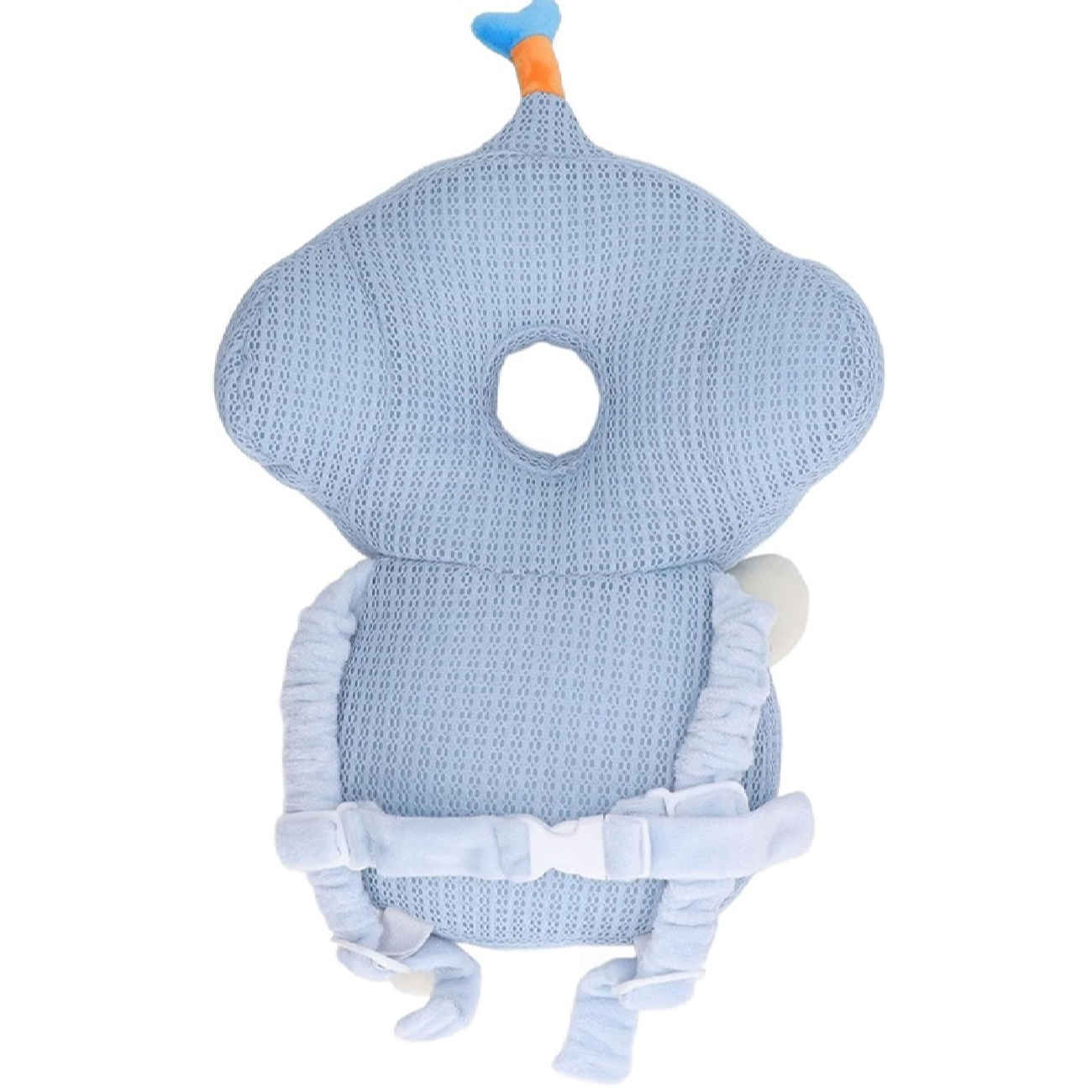 Blauer Seelöwe-Kopfschutz für Babys – Niedliches Sternenmuster mit verstellbaren Gurten