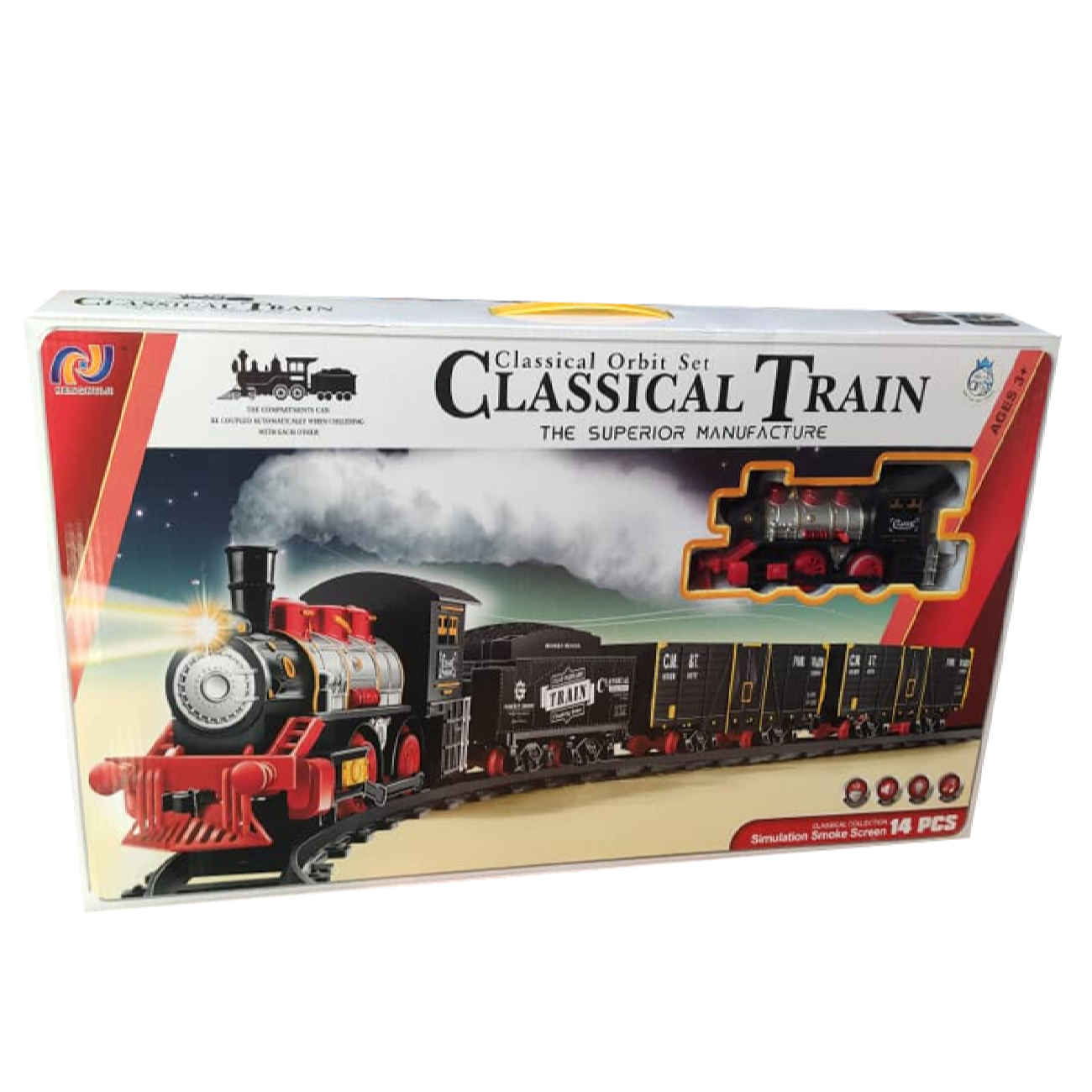 Spielzeugeisenbahn im klassischen Stil für Kinder – sicheres Spielen, grenzenloser Spaß und spannende Streckenabenteuer