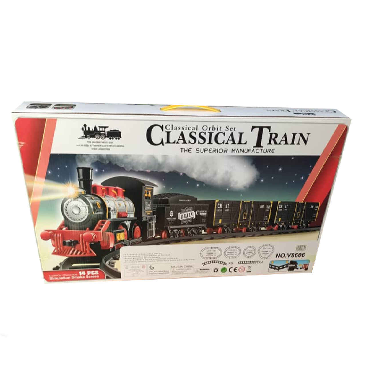Spielzeugeisenbahn im klassischen Stil für Kinder – sicheres Spielen, grenzenloser Spaß und spannende Streckenabenteuer