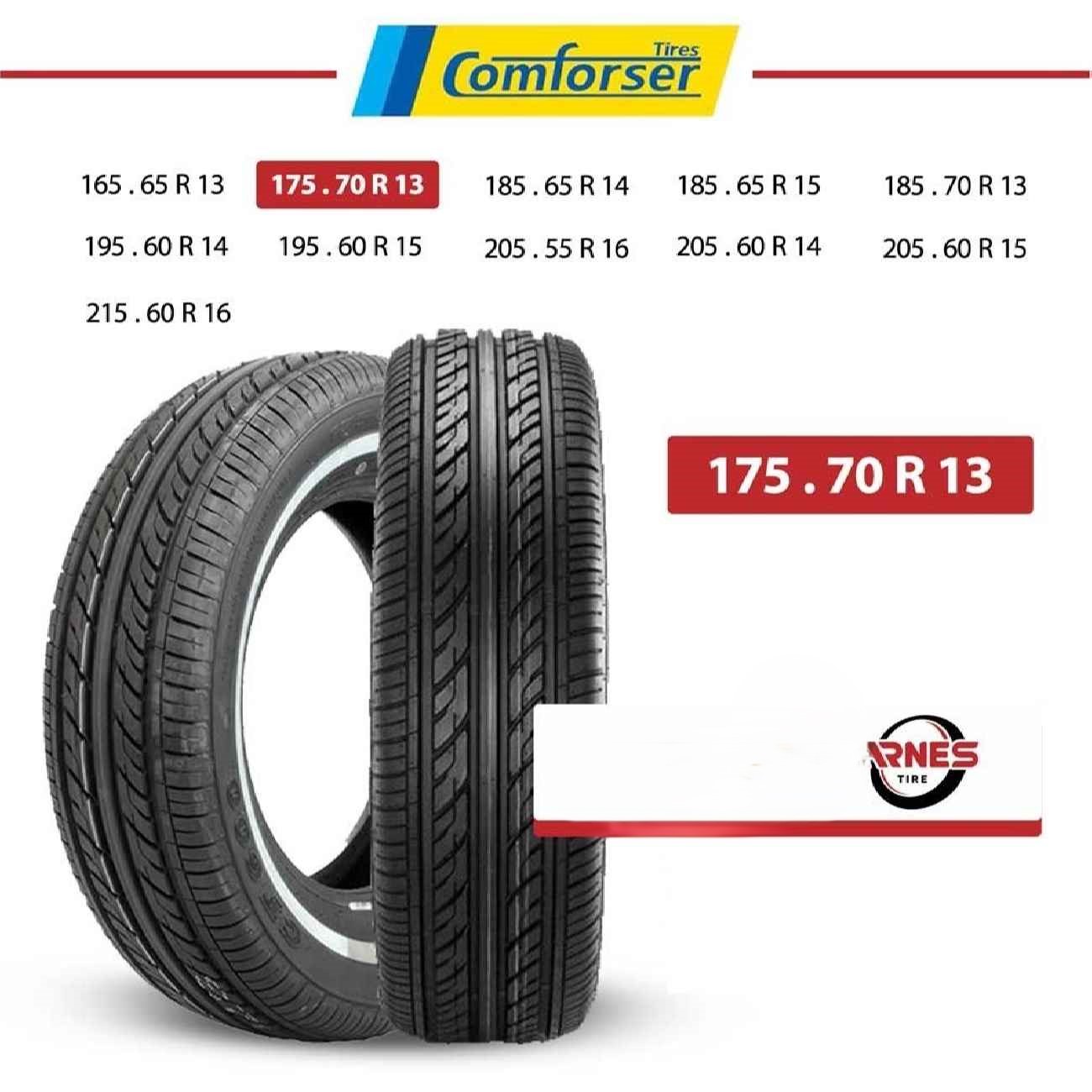 Comforser Reifenmaß 175/70R13 CF600 – Weißwand, passend für Paykan (2 Stück)