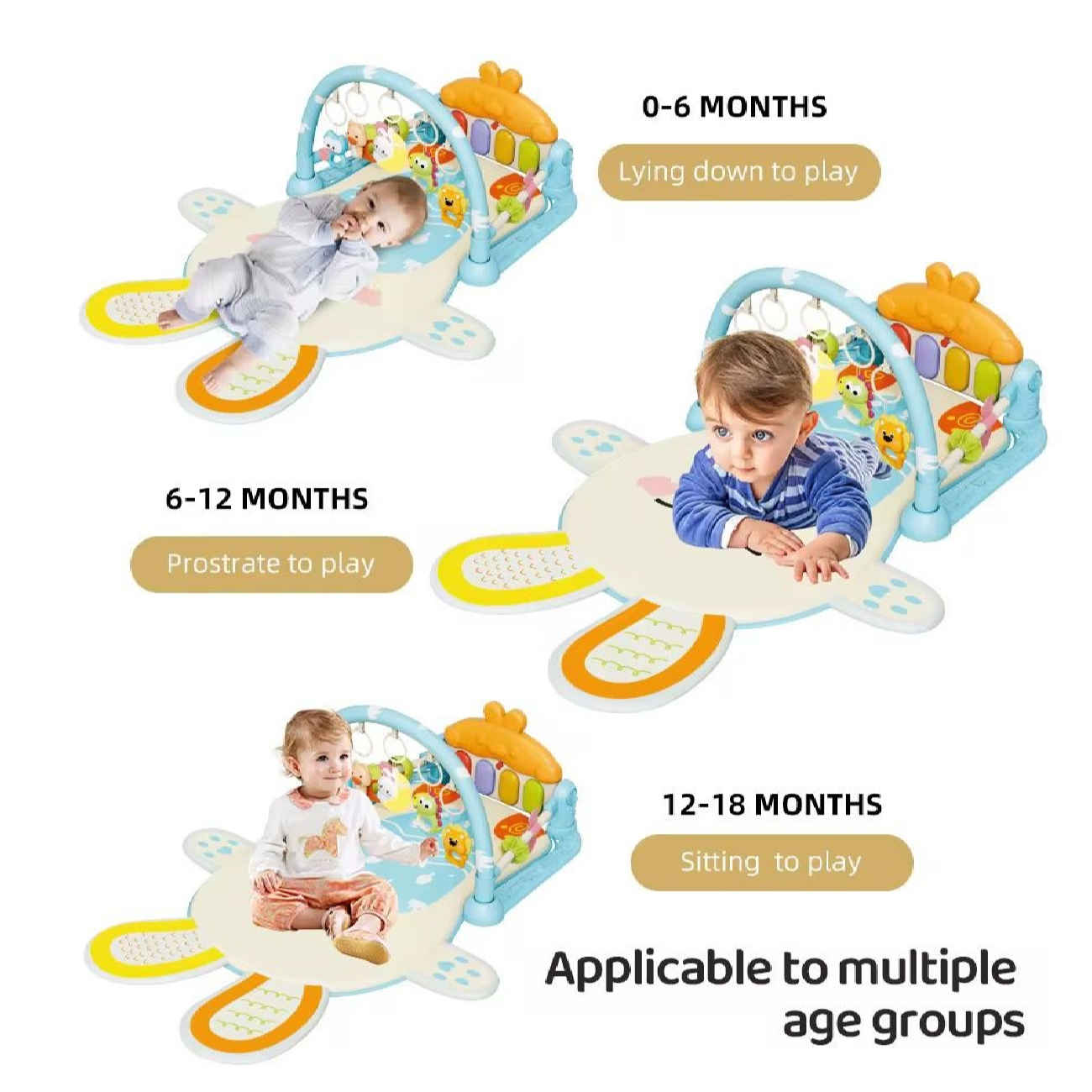 Niedliche Babyspielmatte im Hasenmotiv – Zum Spielen, Schlafen und Fördern der Entwicklung
