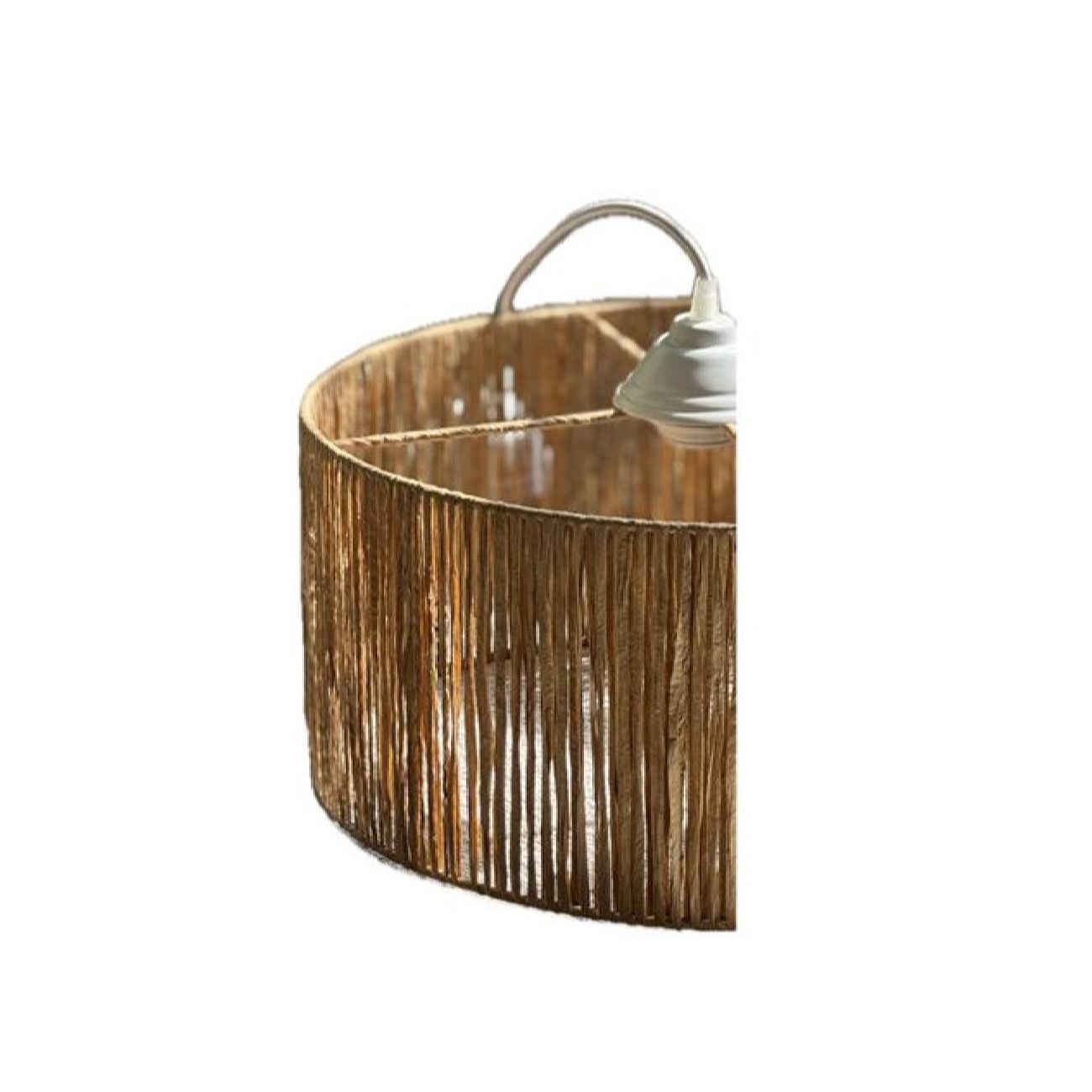 Zylindrische Raffia-Hängeleuchte – Boho-Stil dekorative Deckenleuchte