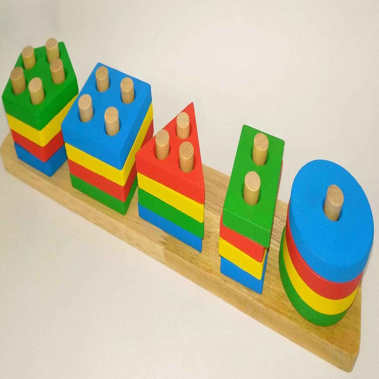 Bildungs-Holzspielzeug – Montessori-Bunte Formen für Kinder