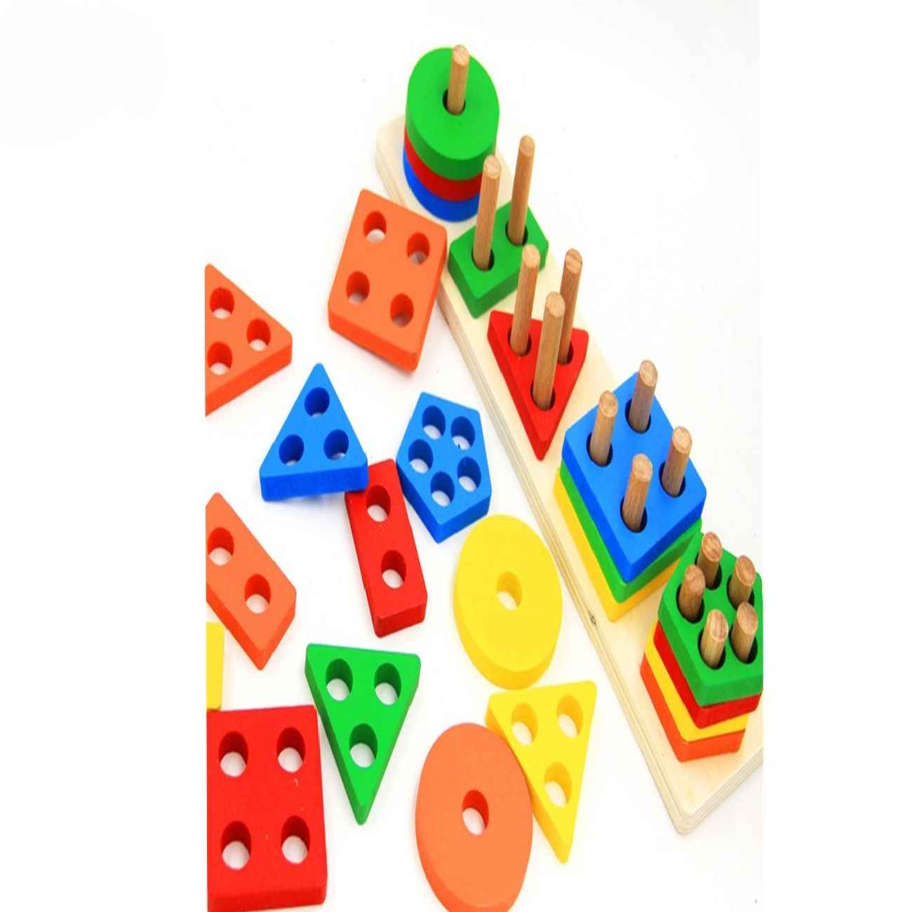 Bildungs-Holzspielzeug – Montessori-Bunte Formen für Kinder
