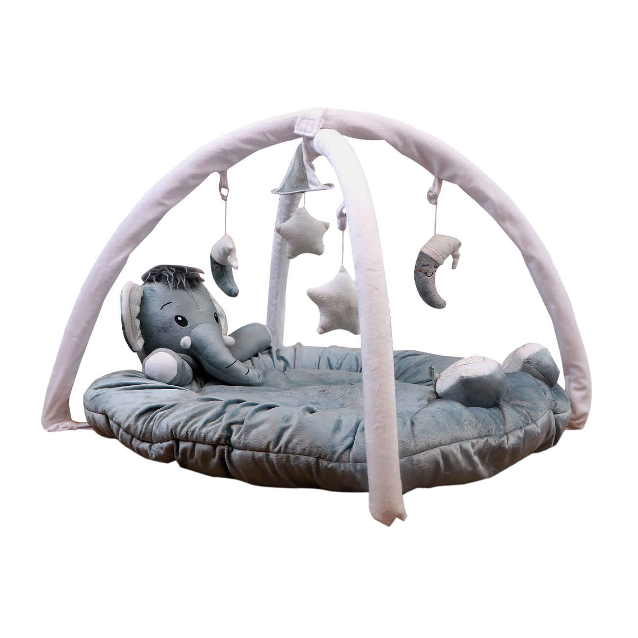 Elefanten-Babyspielmatte mit weicher Haptik und waschbarem Material
