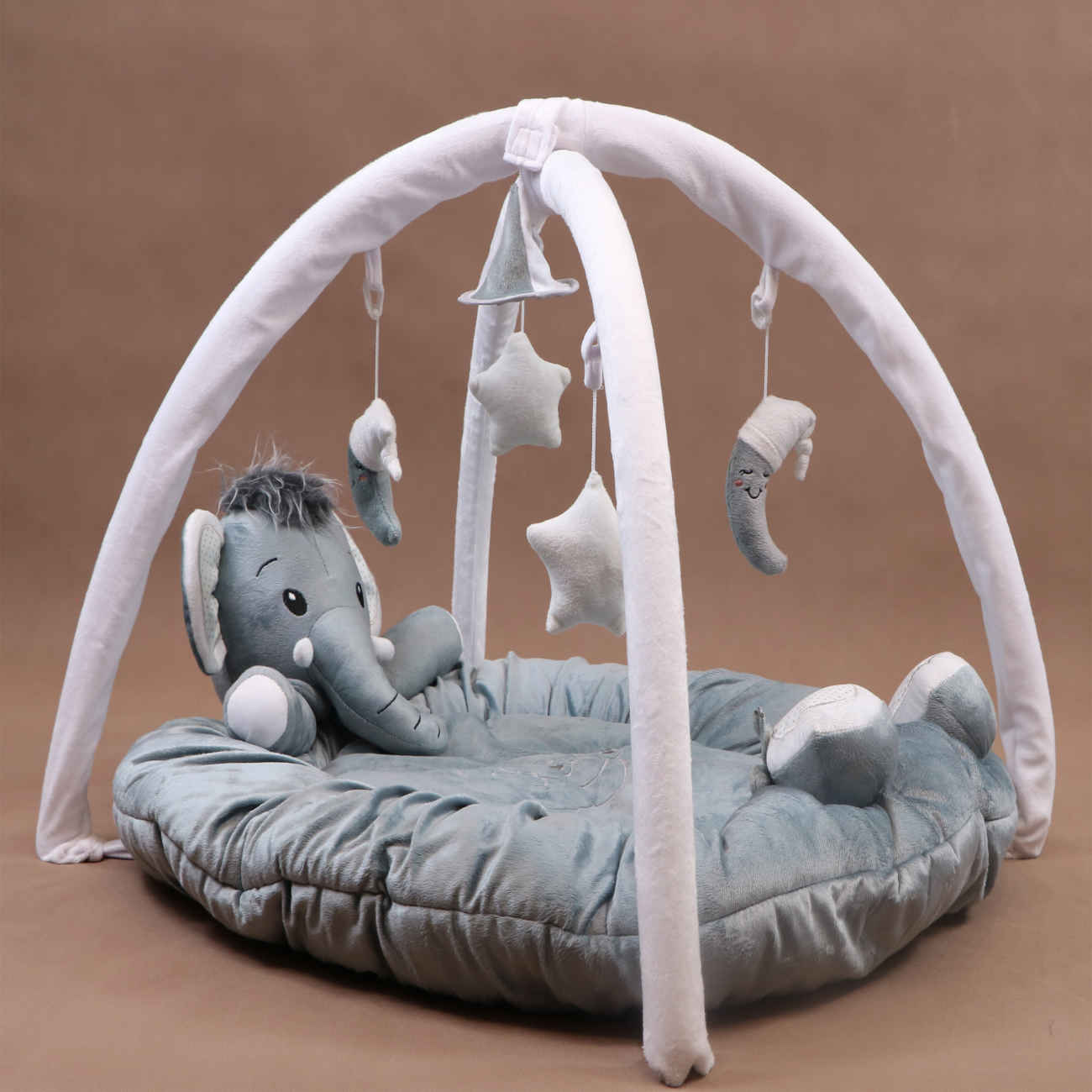 Elefanten-Babyspielmatte mit weicher Haptik und waschbarem Material