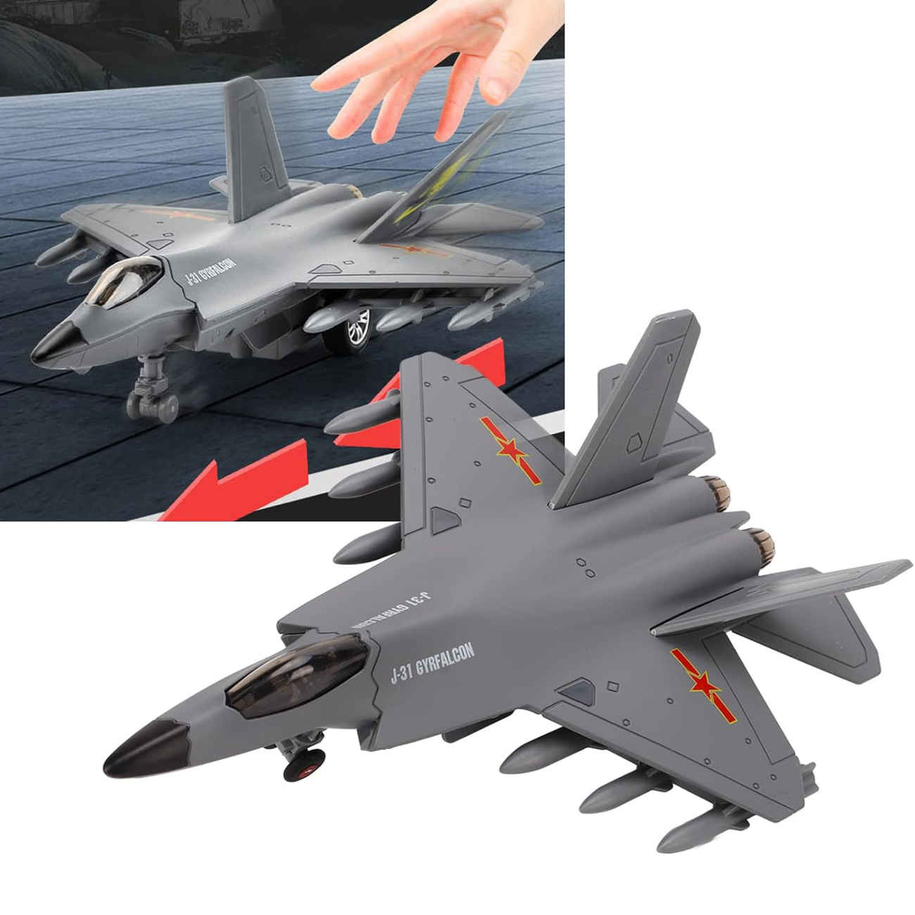 Kampfjet-Spielzeug – Robust und sammelwürdig mit LED-Leuchten und Jet-Sound für Kinder