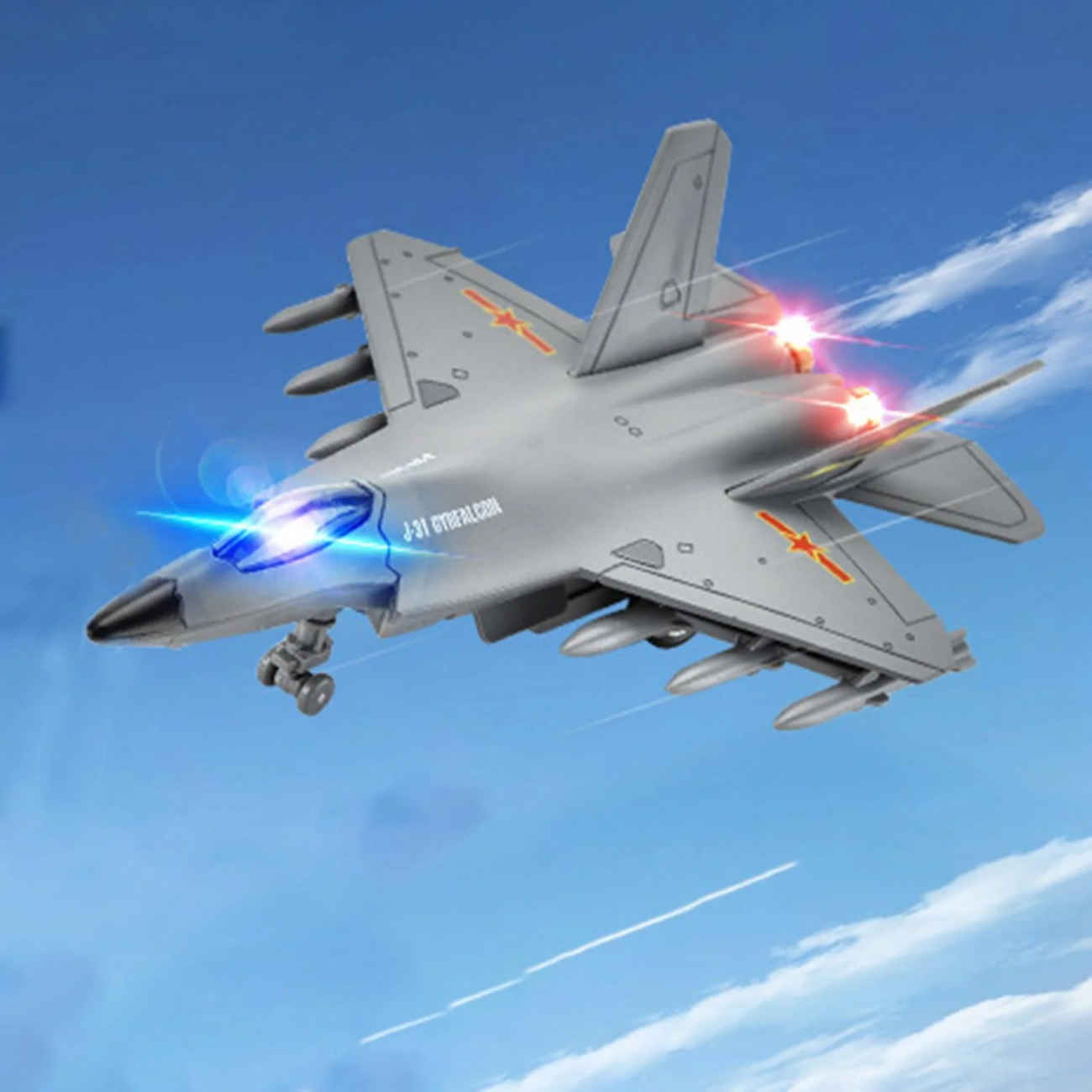 Kampfjet-Spielzeug – Robust und sammelwürdig mit LED-Leuchten und Jet-Sound für Kinder