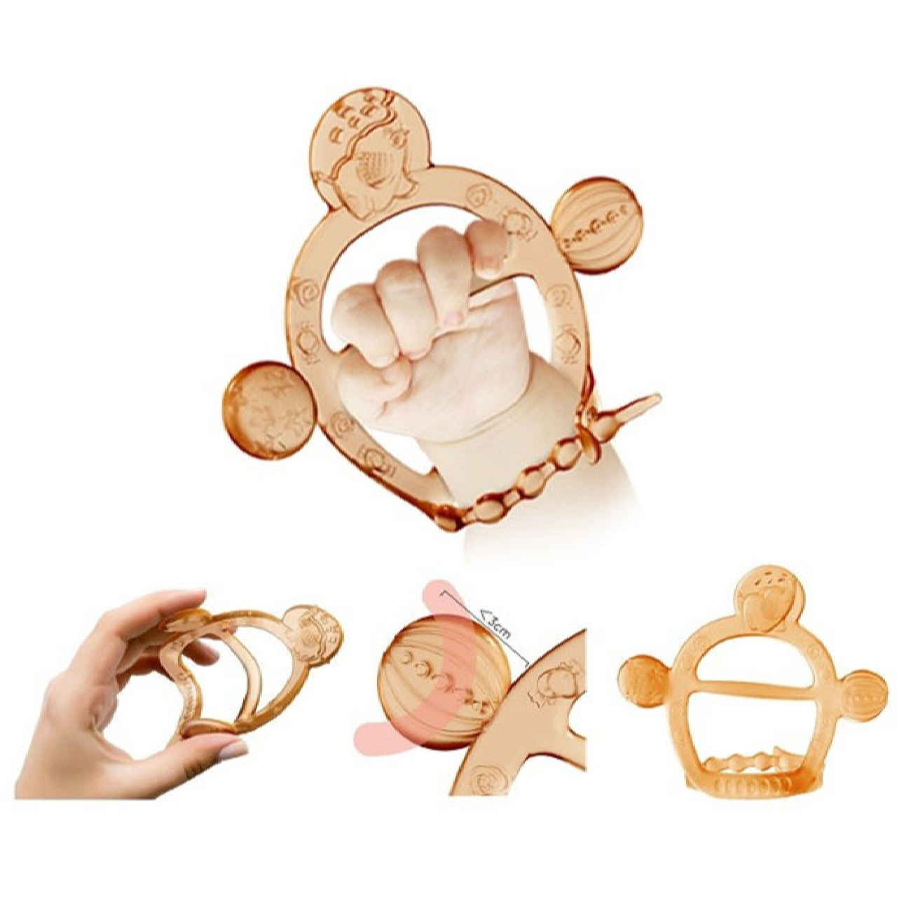 Beißring für das Handgelenk von Babys, hilft bei Zahnfleischbeschwerden