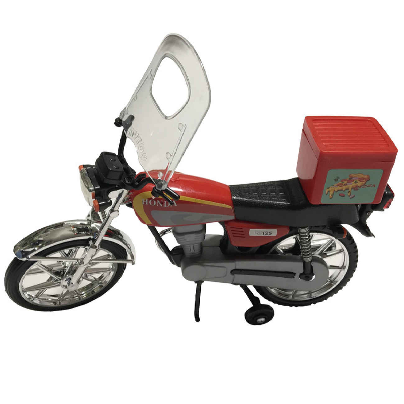 Honda 125 Spielzeugmotorrad – Klassisches Design mit Rückziehmechanismus – Robuste Verarbeitung