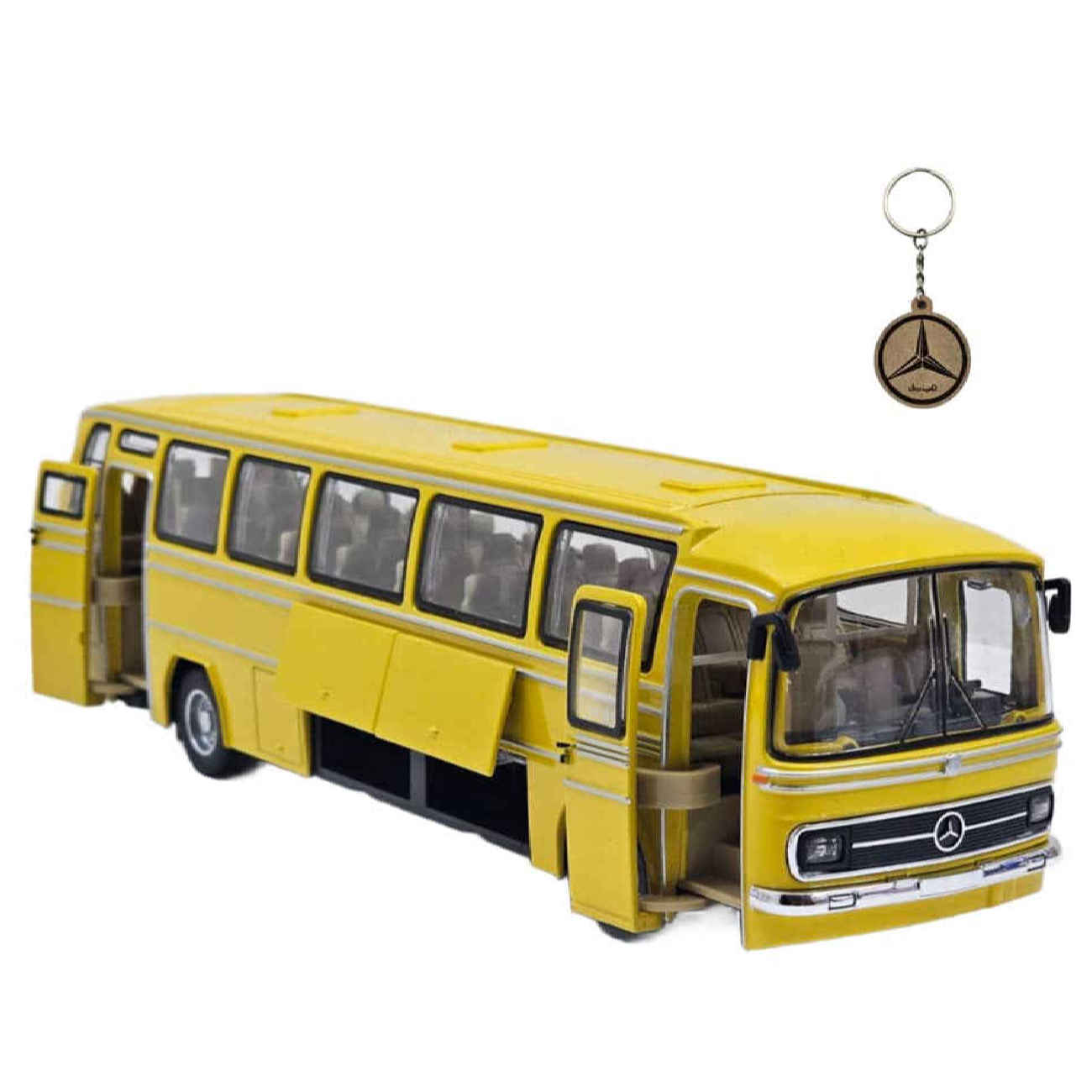 Mercedes-Benz 302 Busmodell – Metallausführung mit Musik, Beleuchtung und Schlüsselanhänger