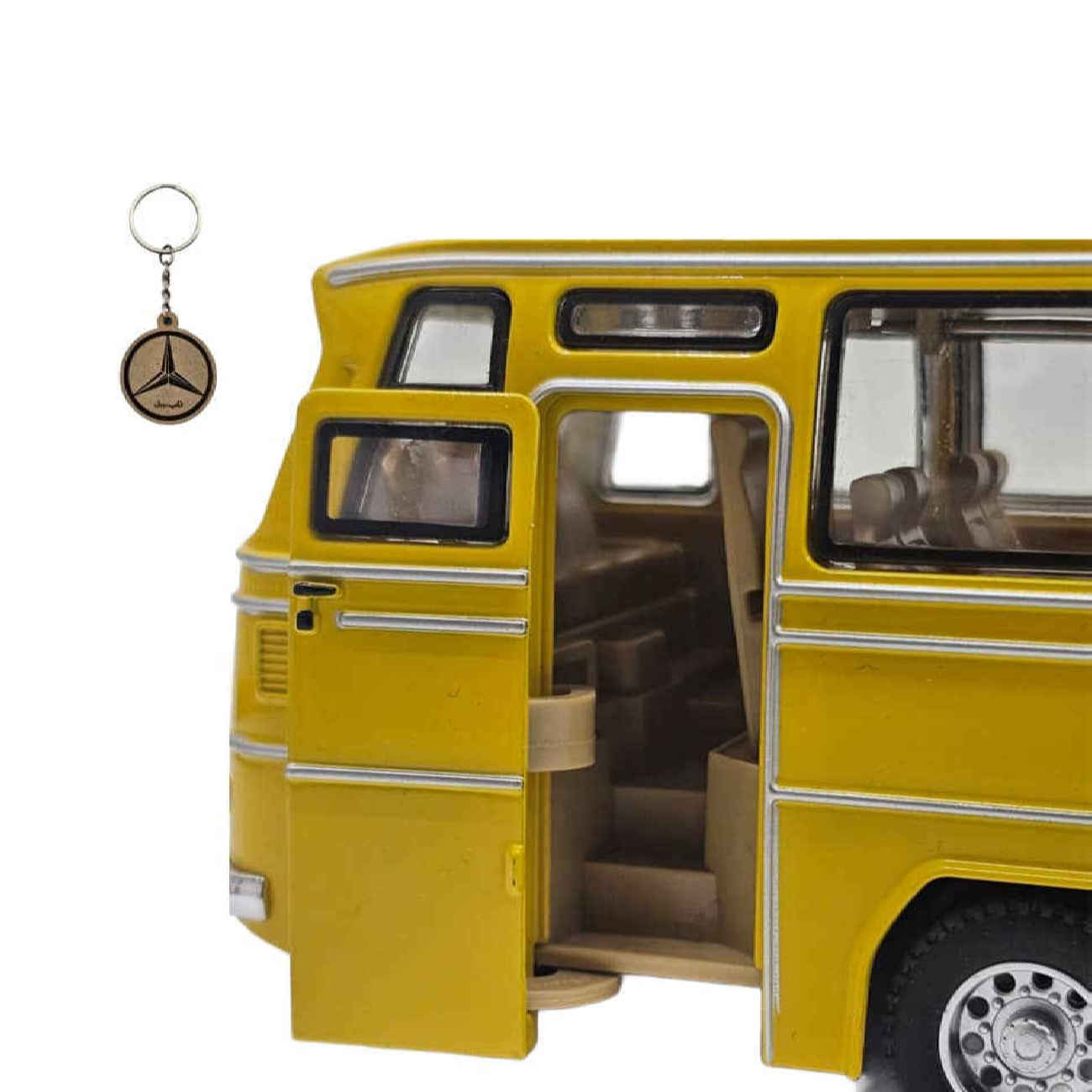 Mercedes-Benz 302 Busmodell – Metallausführung mit Musik, Beleuchtung und Schlüsselanhänger