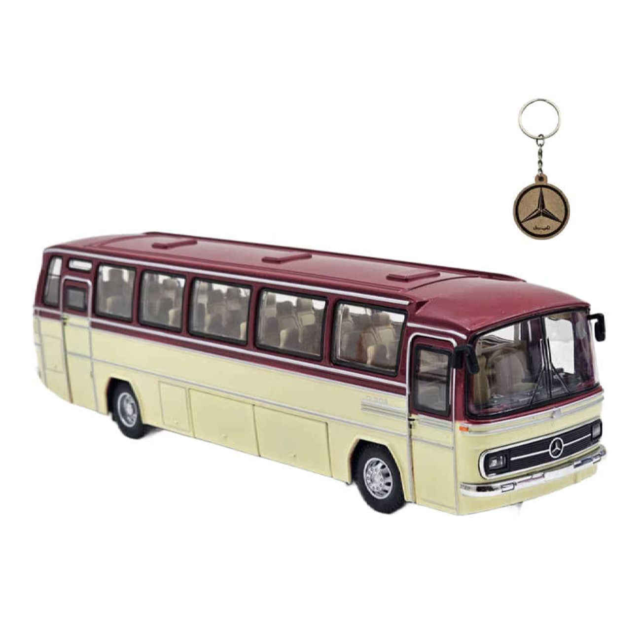 Mercedes-Benz 302 Busmodell – Metallausführung mit Musik, Beleuchtung und Schlüsselanhänger