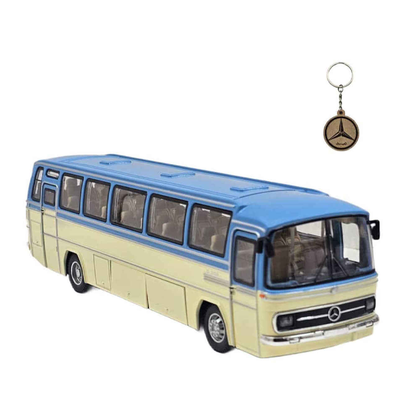 Mercedes-Benz 302 Busmodell – Metallausführung mit Musik, Beleuchtung und Schlüsselanhänger